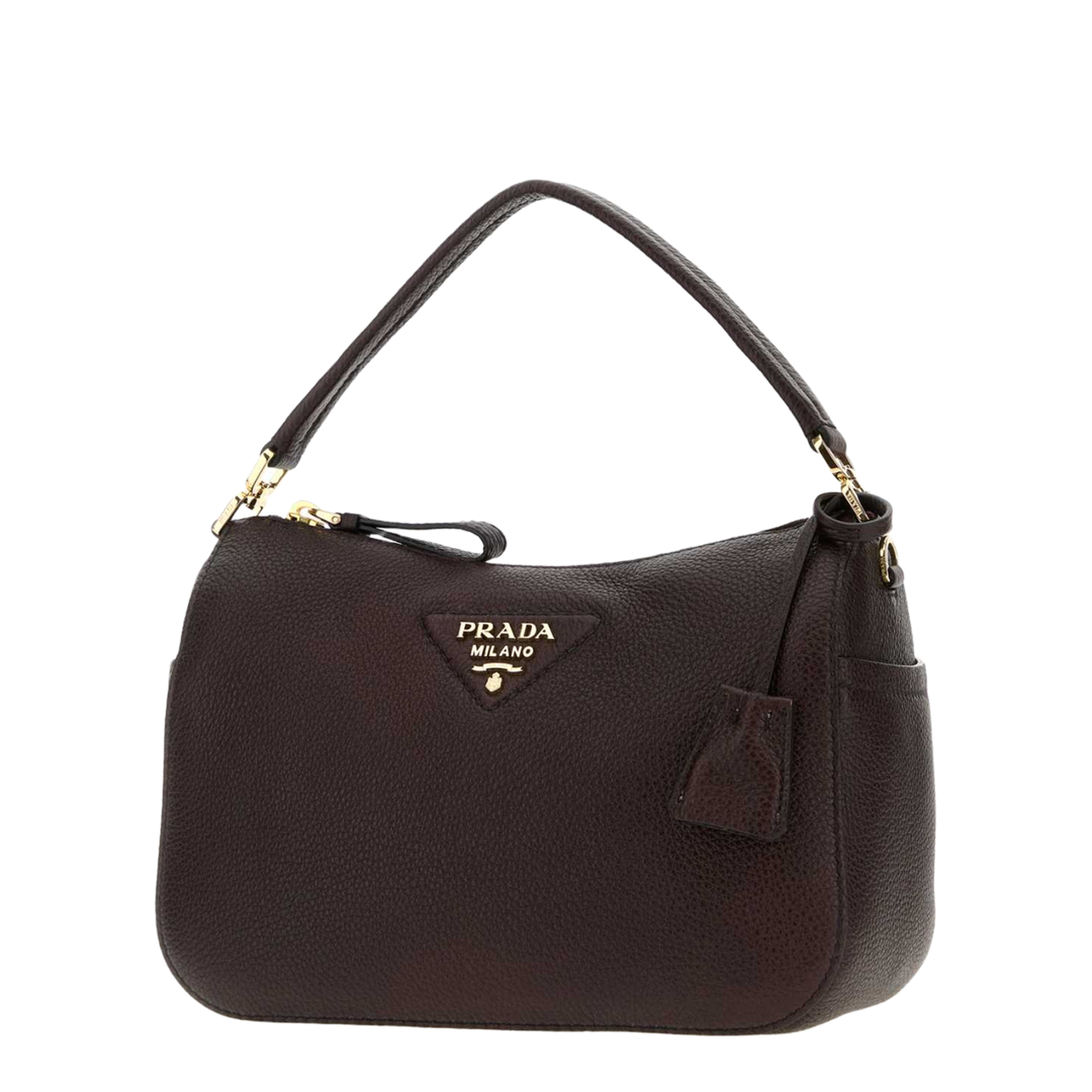 Dark Brown Leather Small Handbag - Image 2