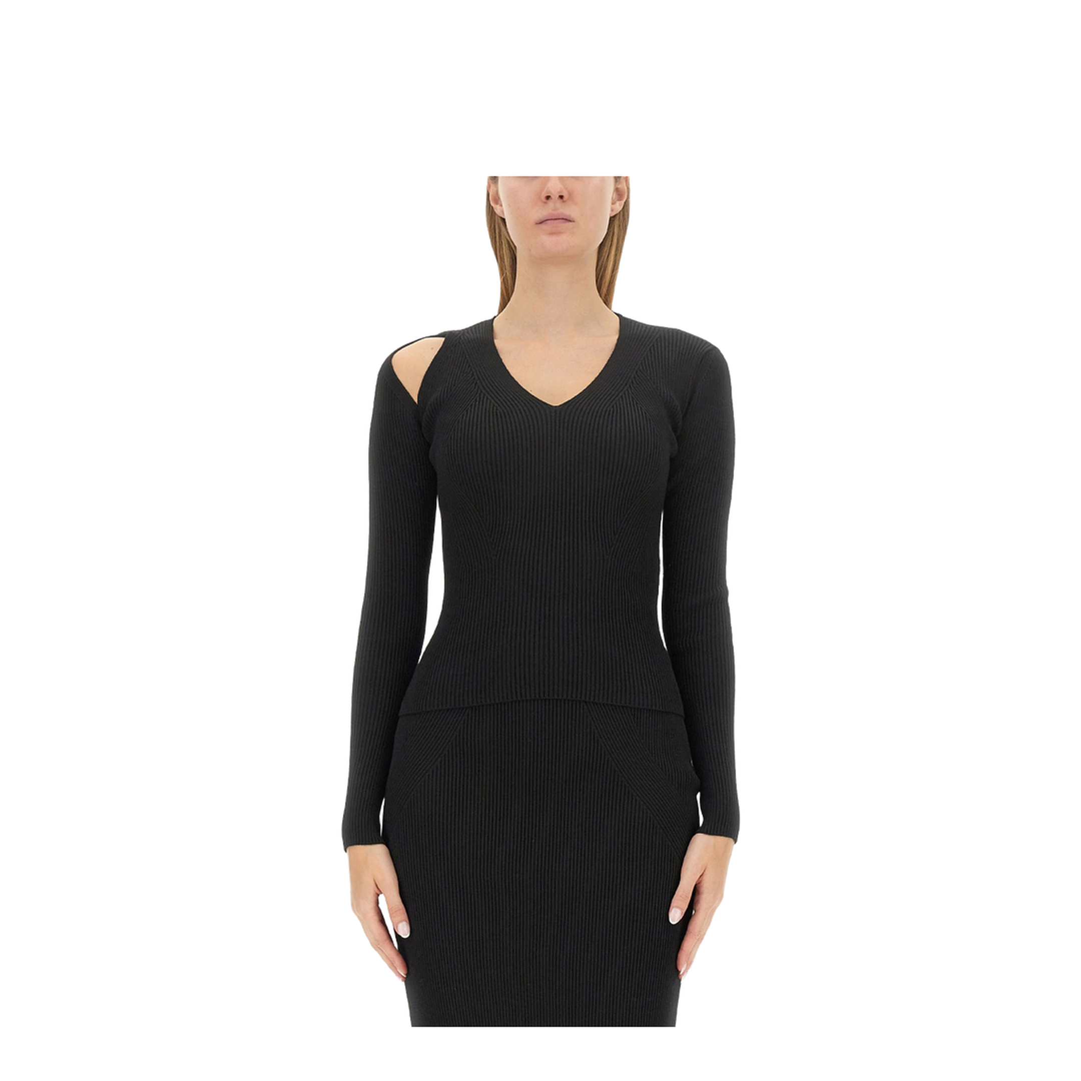 Black Wool Blend Sweater - Image 1