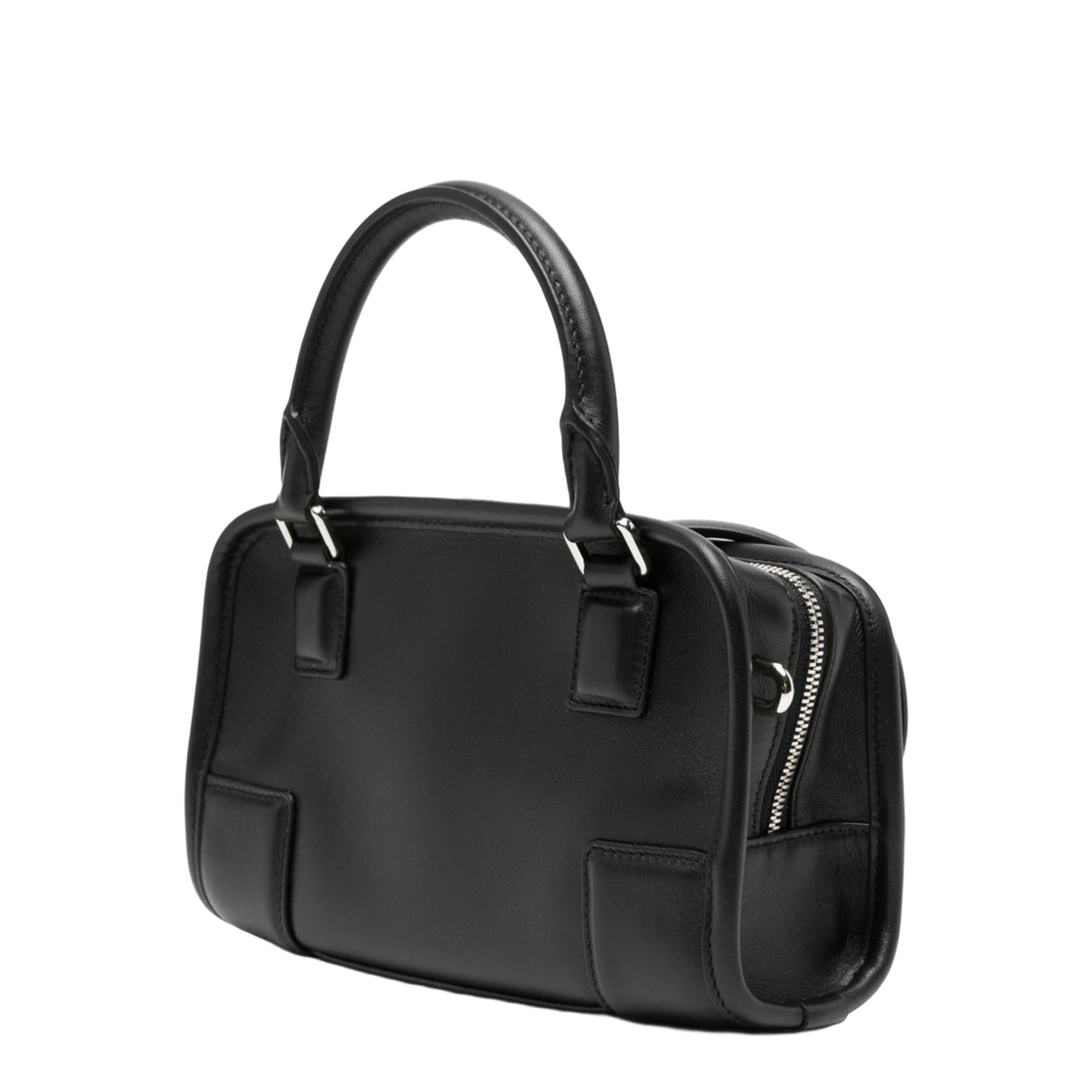 Amazona Mini Calfskin Leather Handbag - Black - Image 3