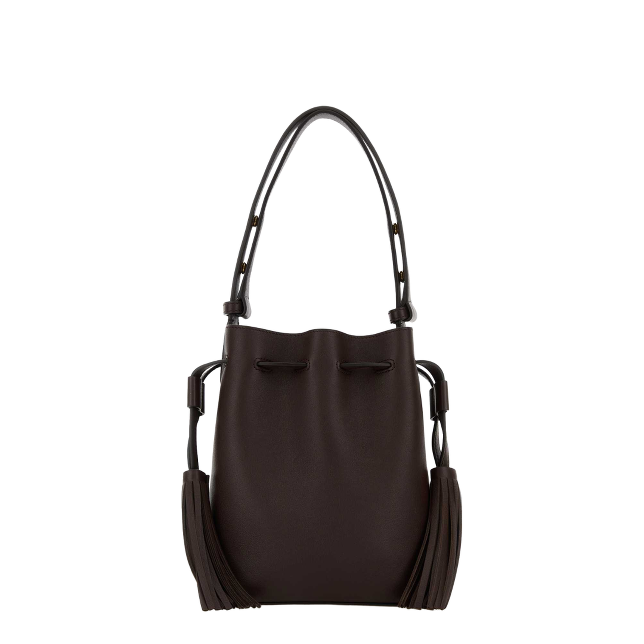 So Seau Small Calfskin Bucket Bag - Dark Coffee - Image 1
