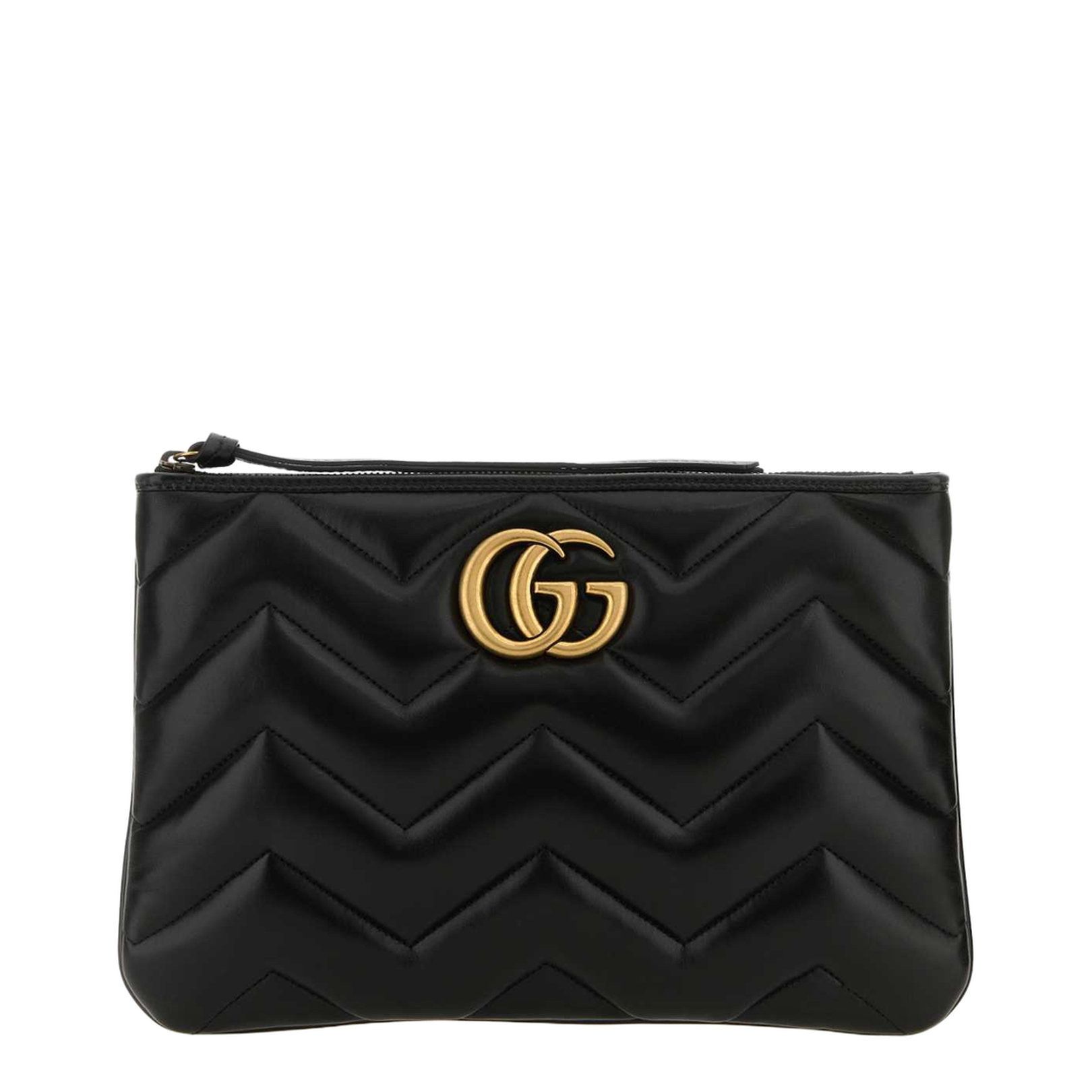 GG Marmont Leather Shoulder Bag - Black - Image 1