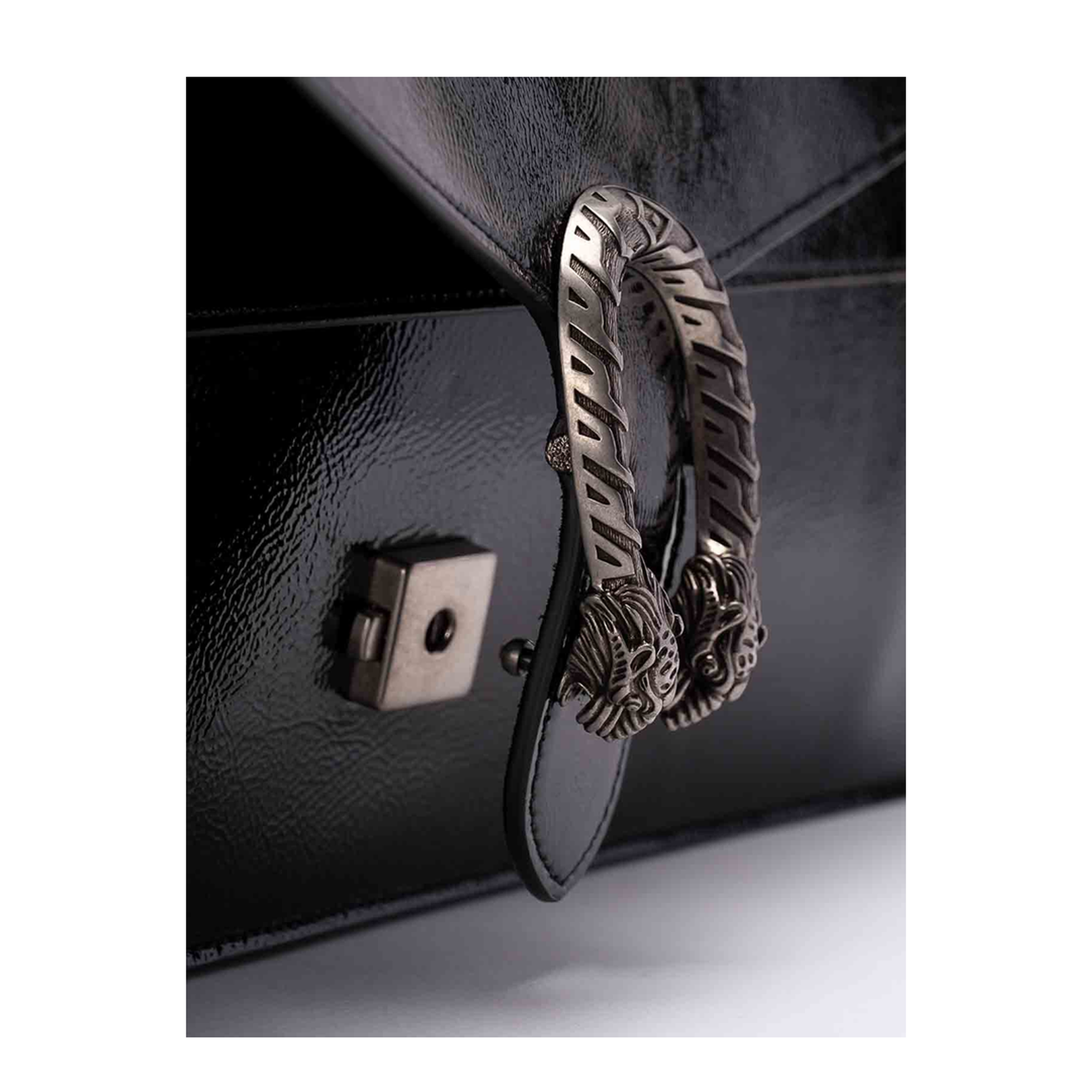 Dionysus Medium Leather Shoulder Bag - Black - Image 4