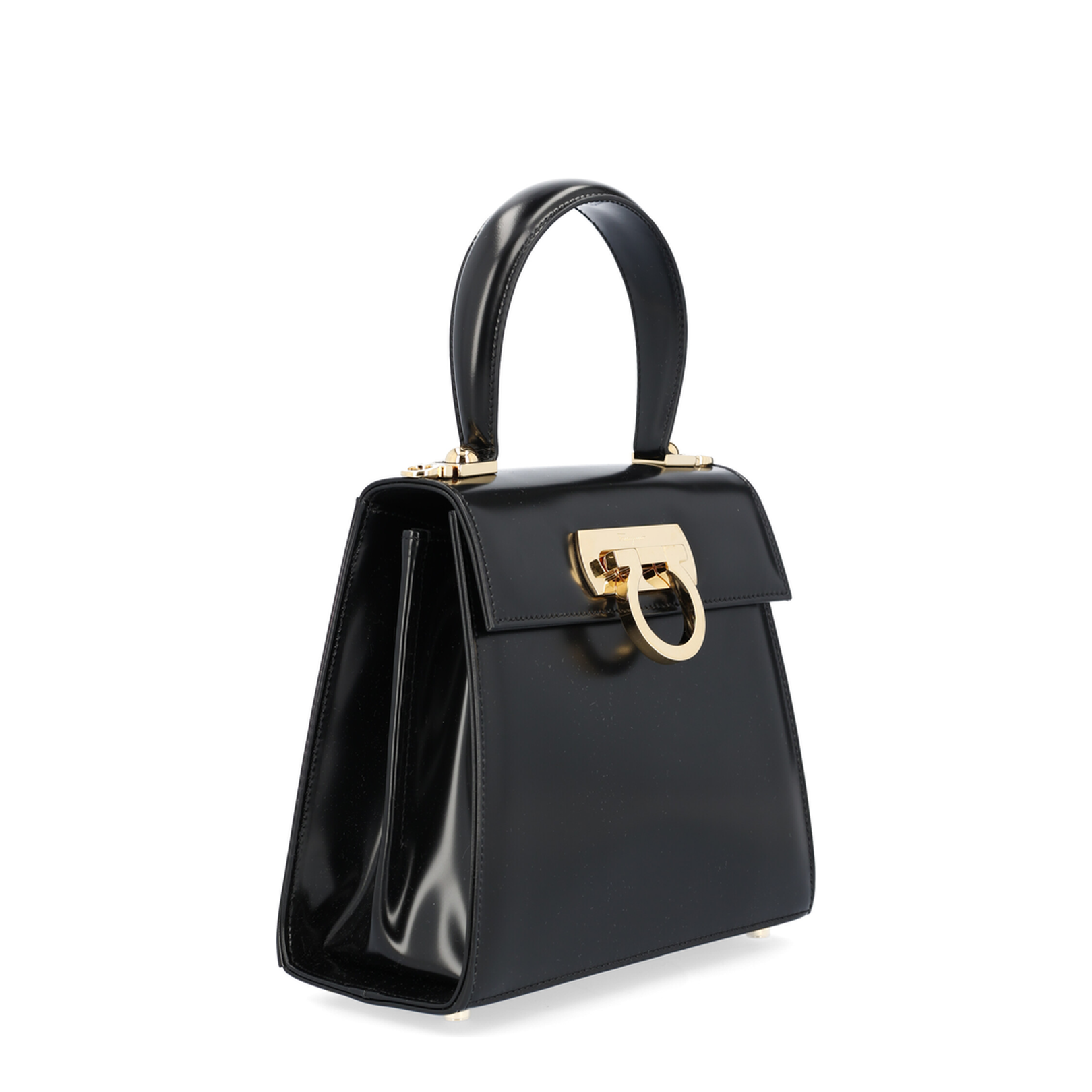 Iconic (M) Top Handle Bag Leather Black - Image 2