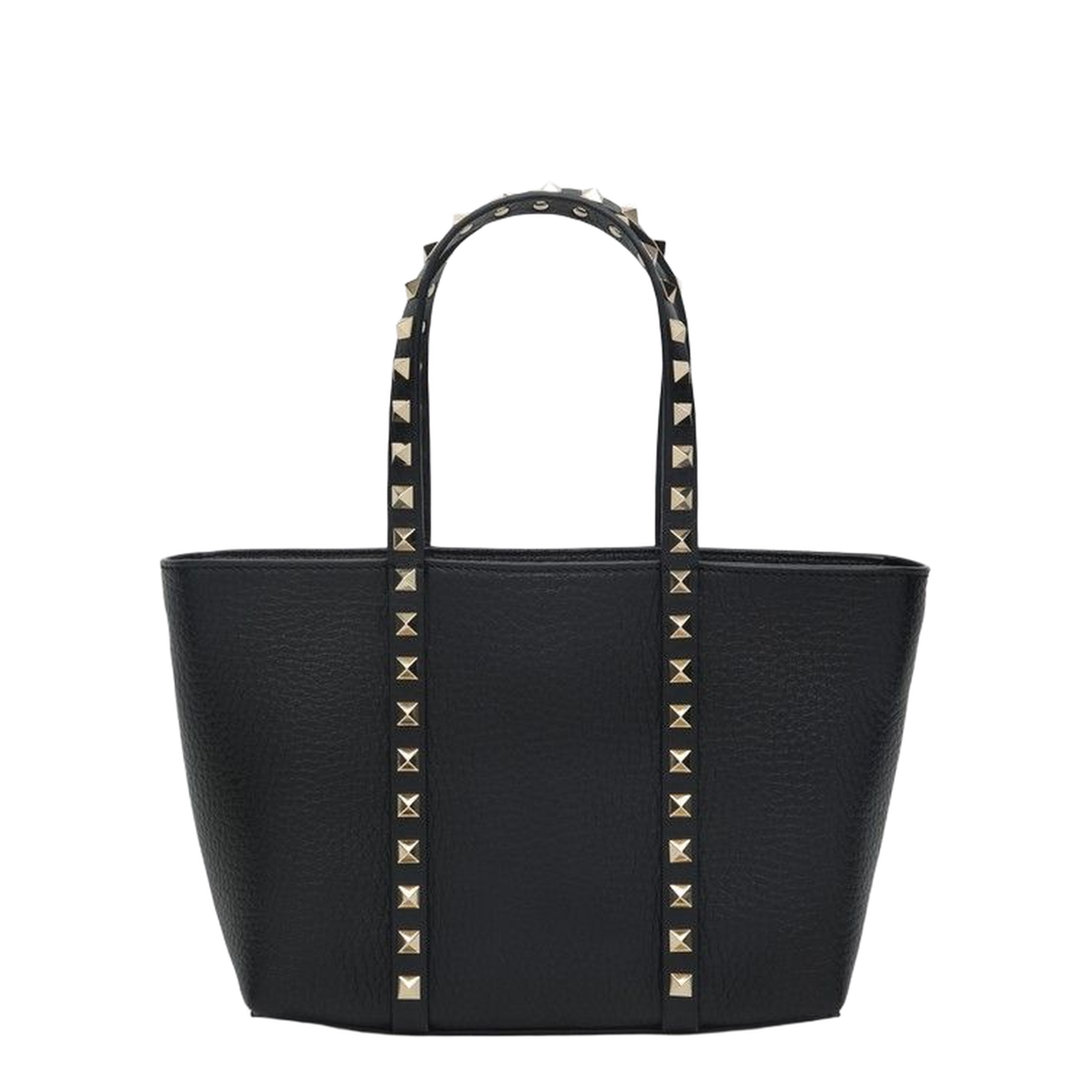 Rockstud Mini Calf Leather Tote - Black - Image 2