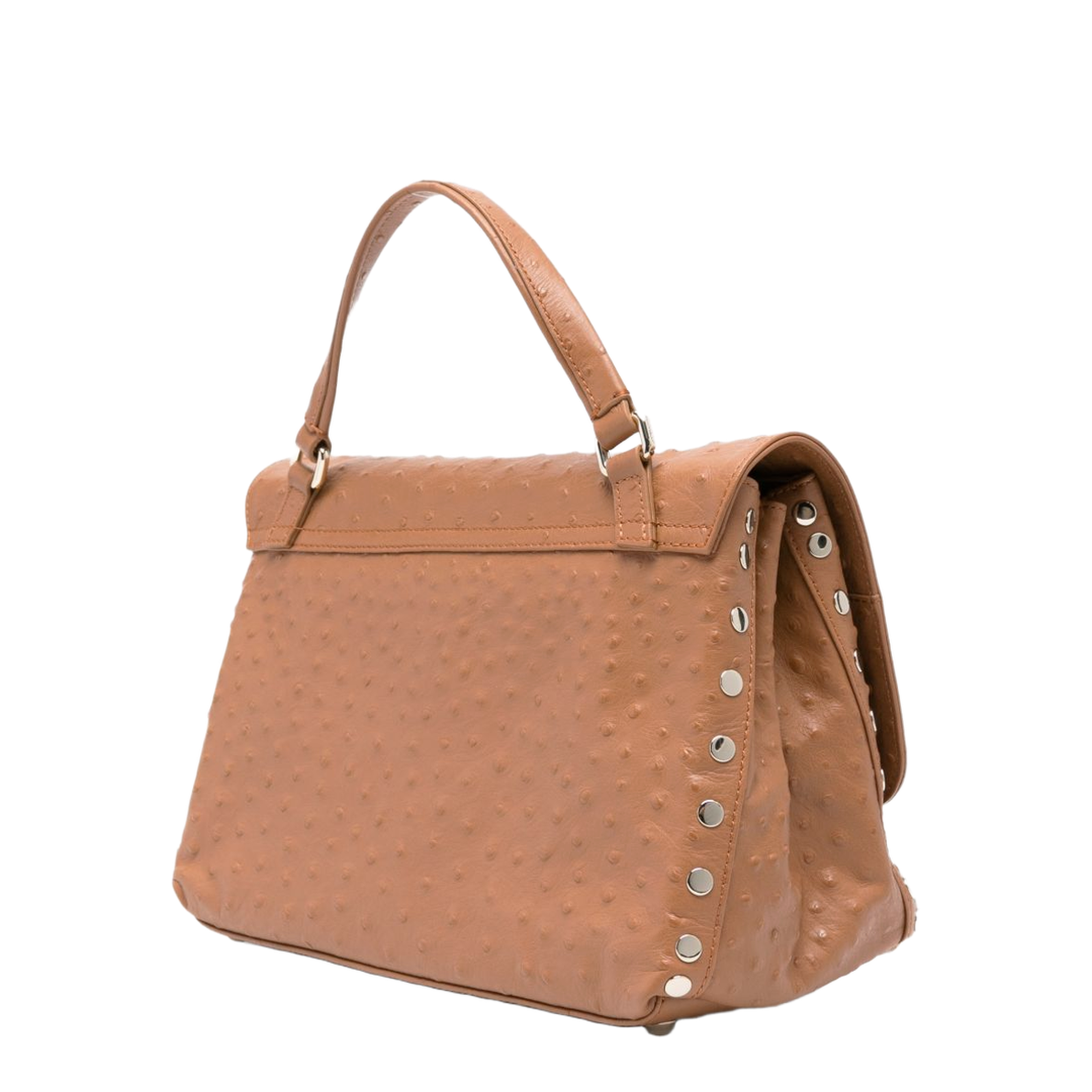 Postina Small Calf Leather Handbag - Cactus Cuoio Romano - Image 4