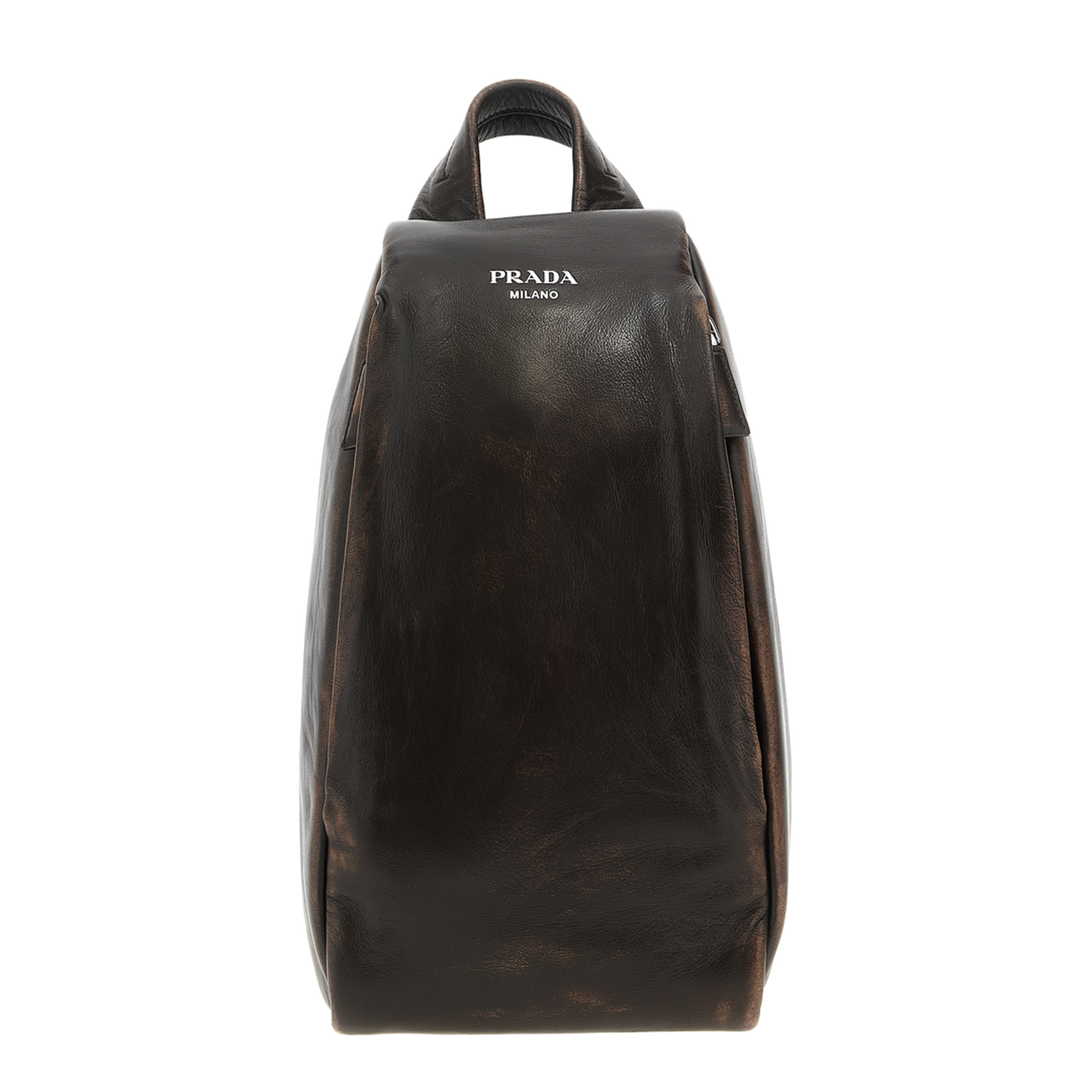 Lambskin Backpack - Dark Brown - Image 4