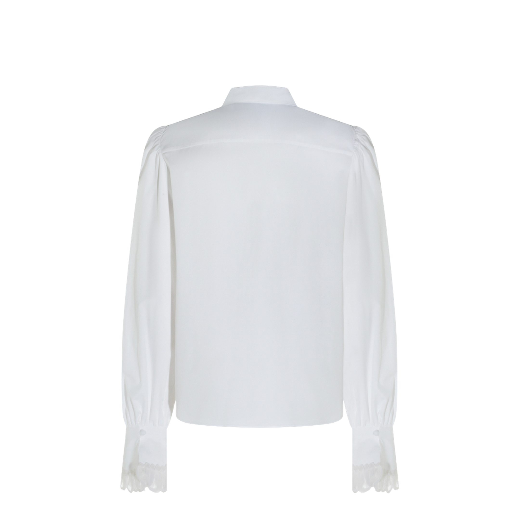 White Cotton Poplin Shirt - Image 3