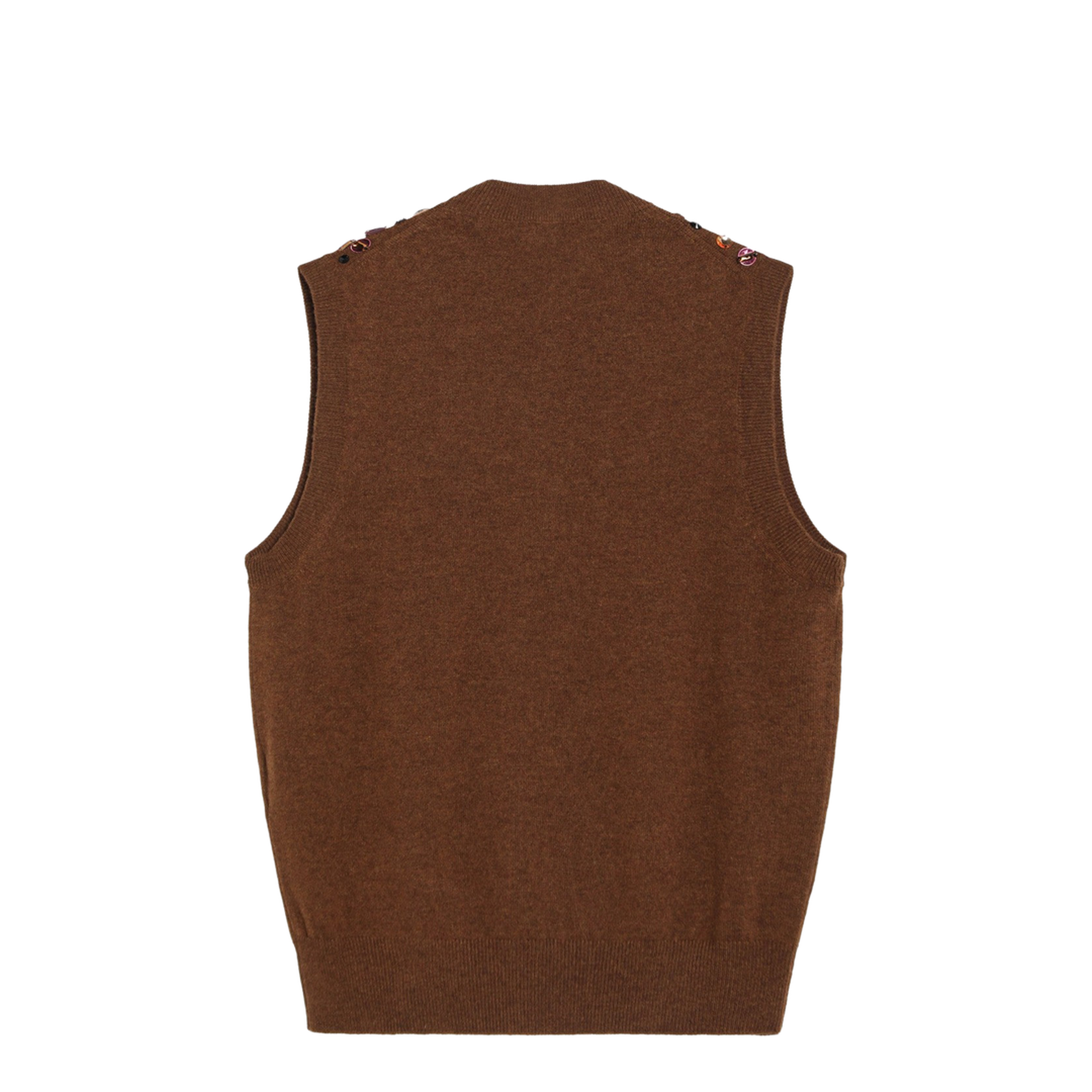 Rust Wool and Cashmere Gilet - Image 2