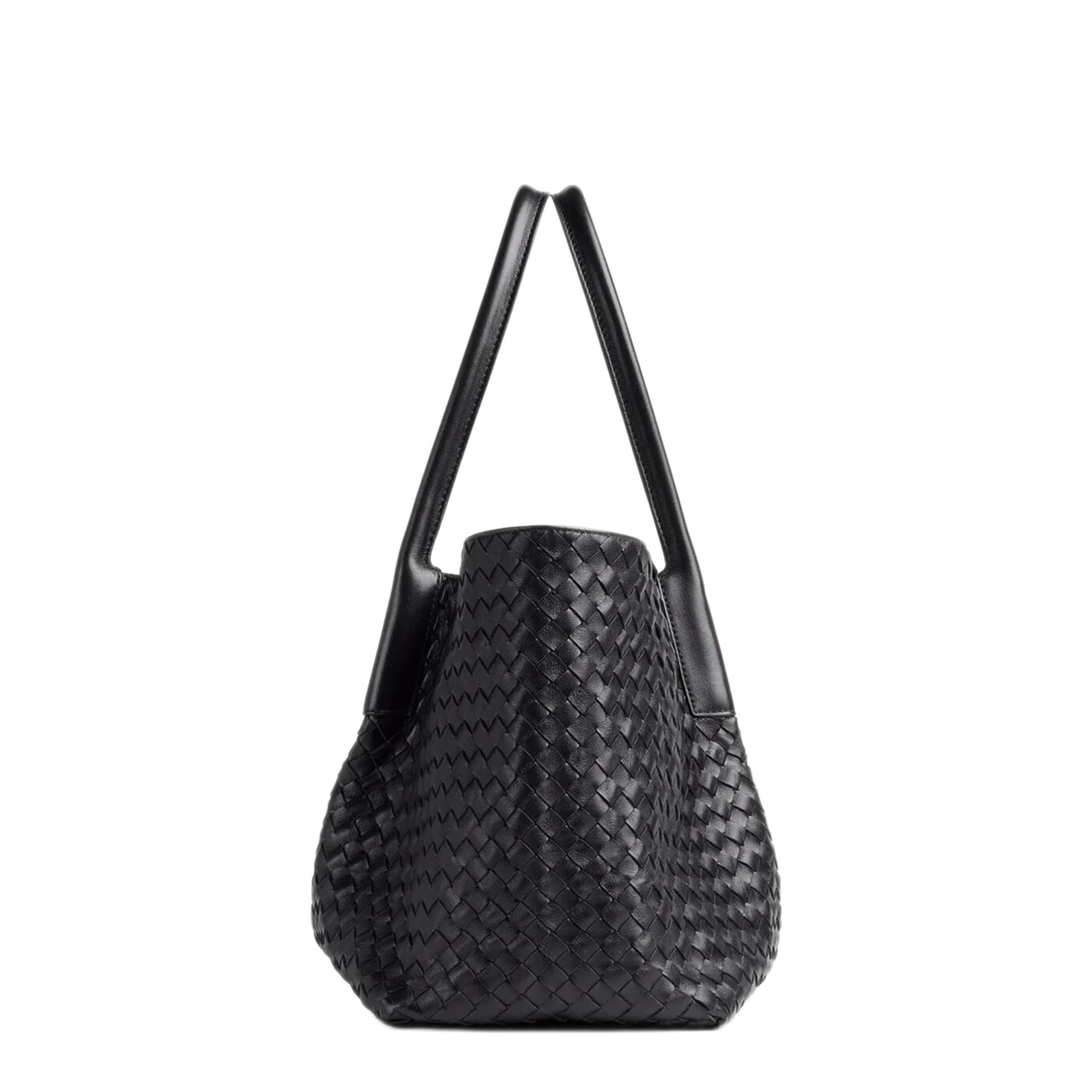 Pinacoteca Grande Reversible Tote Bag in Intrecciato Silky Leather - Image 5