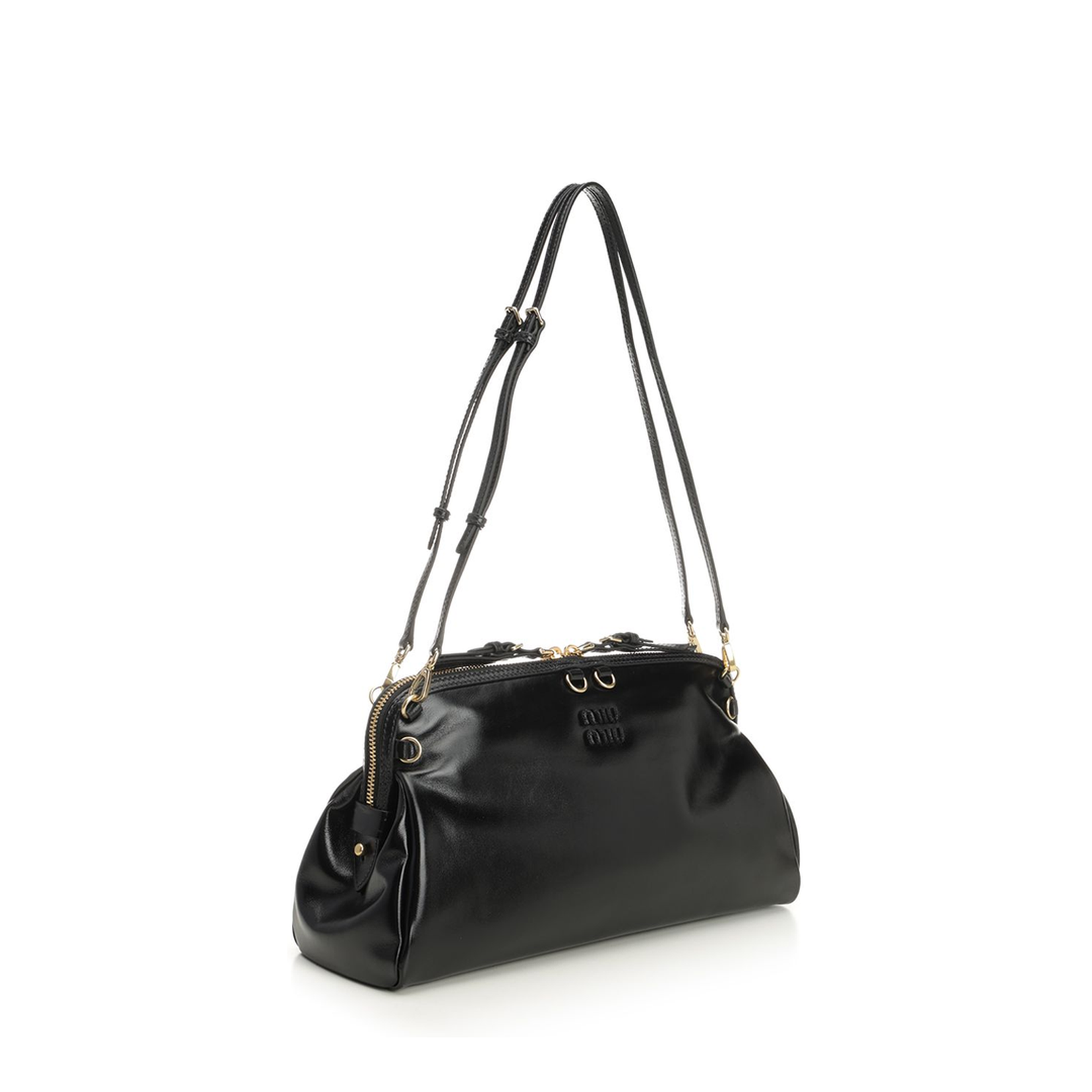 Black Leather Shoulder Bag - Image 2