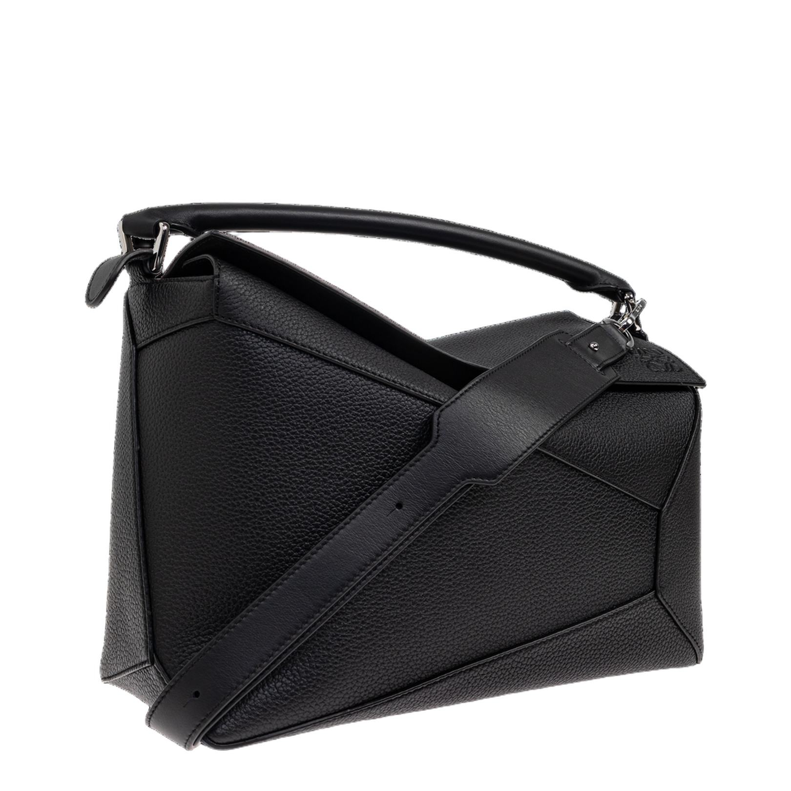 Puzzle Edge Large Calfskin Bag - Black - Image 4