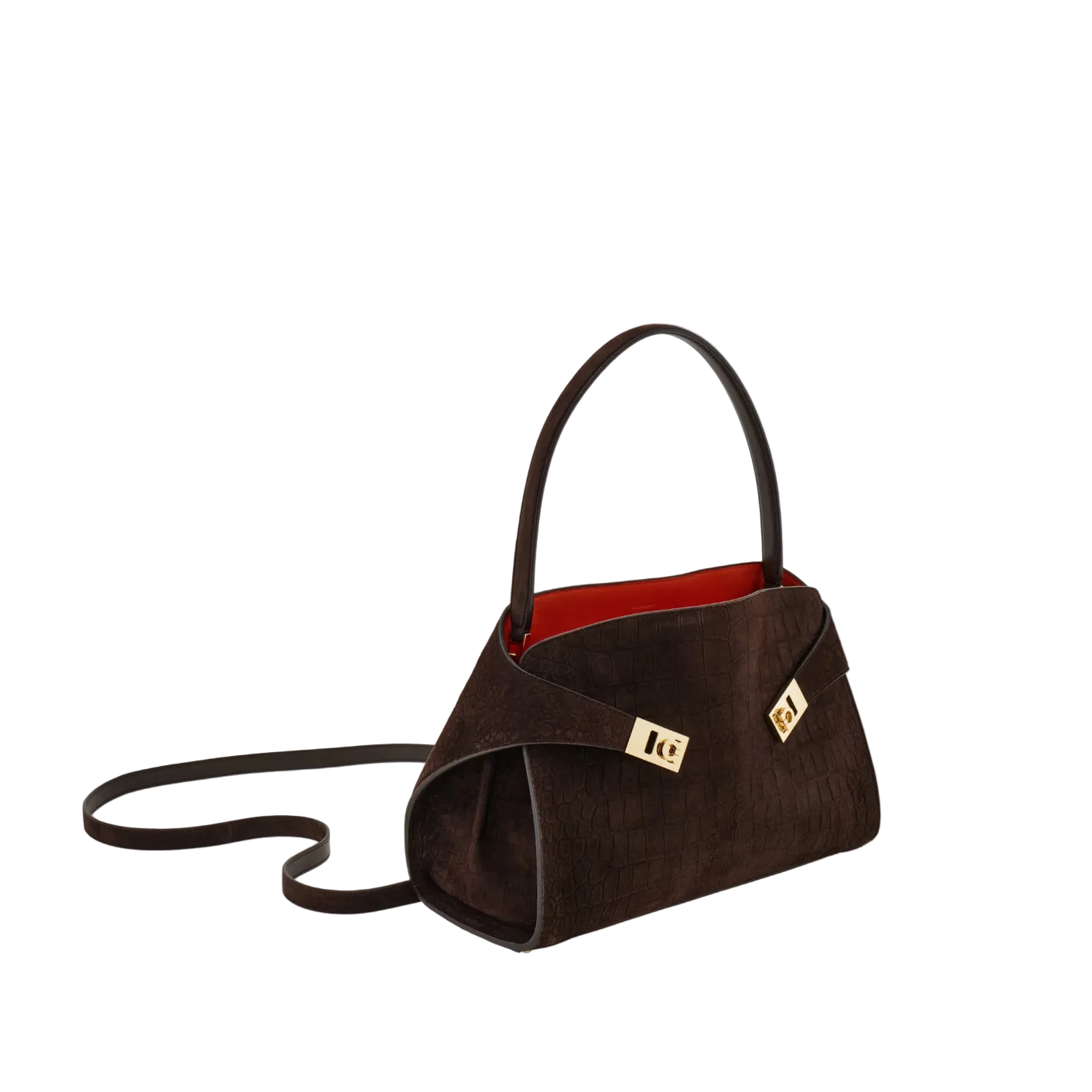 Hug Soft Medium Calfskin Shoulder Bags - Testa di Moro - Image 5