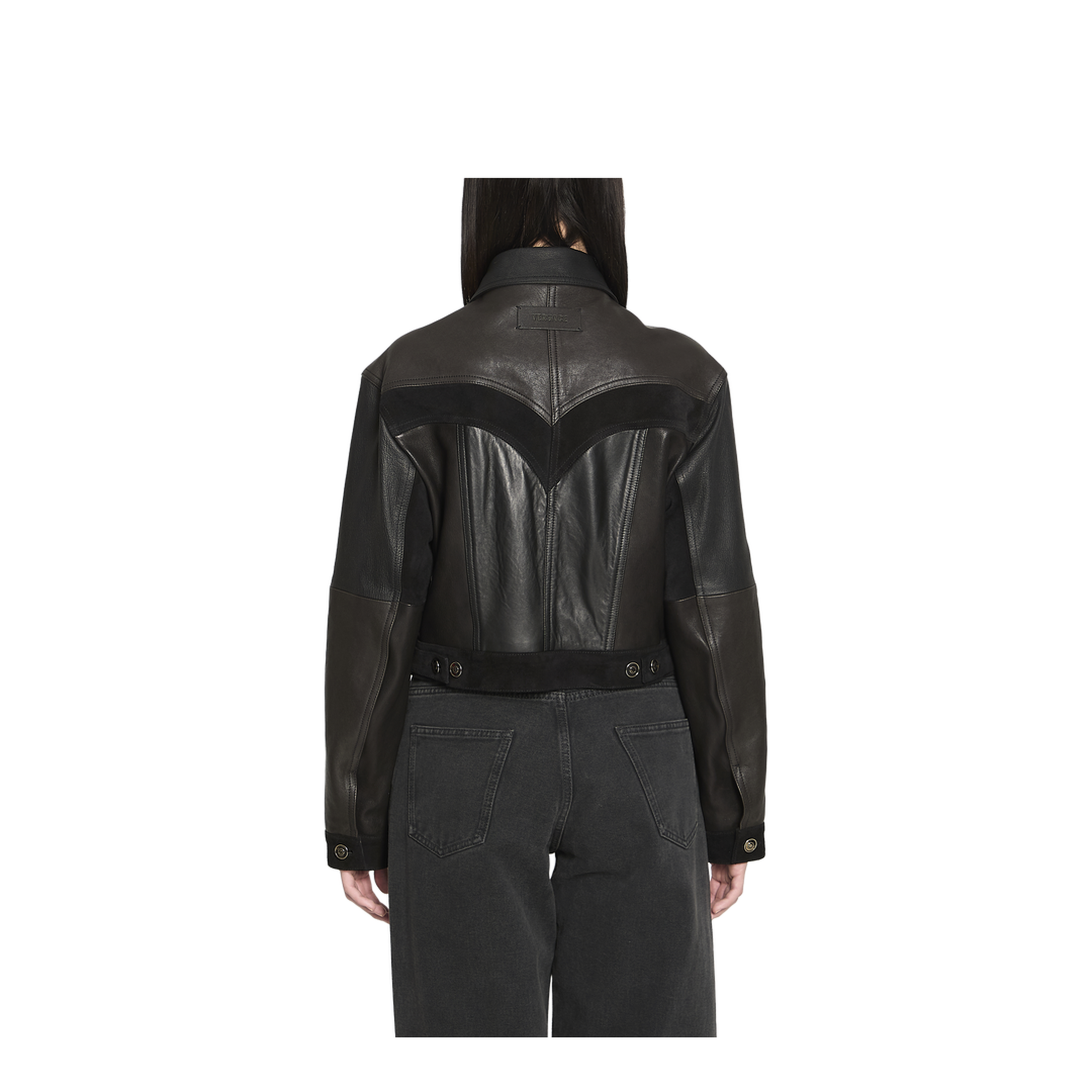 Slim-fit leather blouson - Image 4