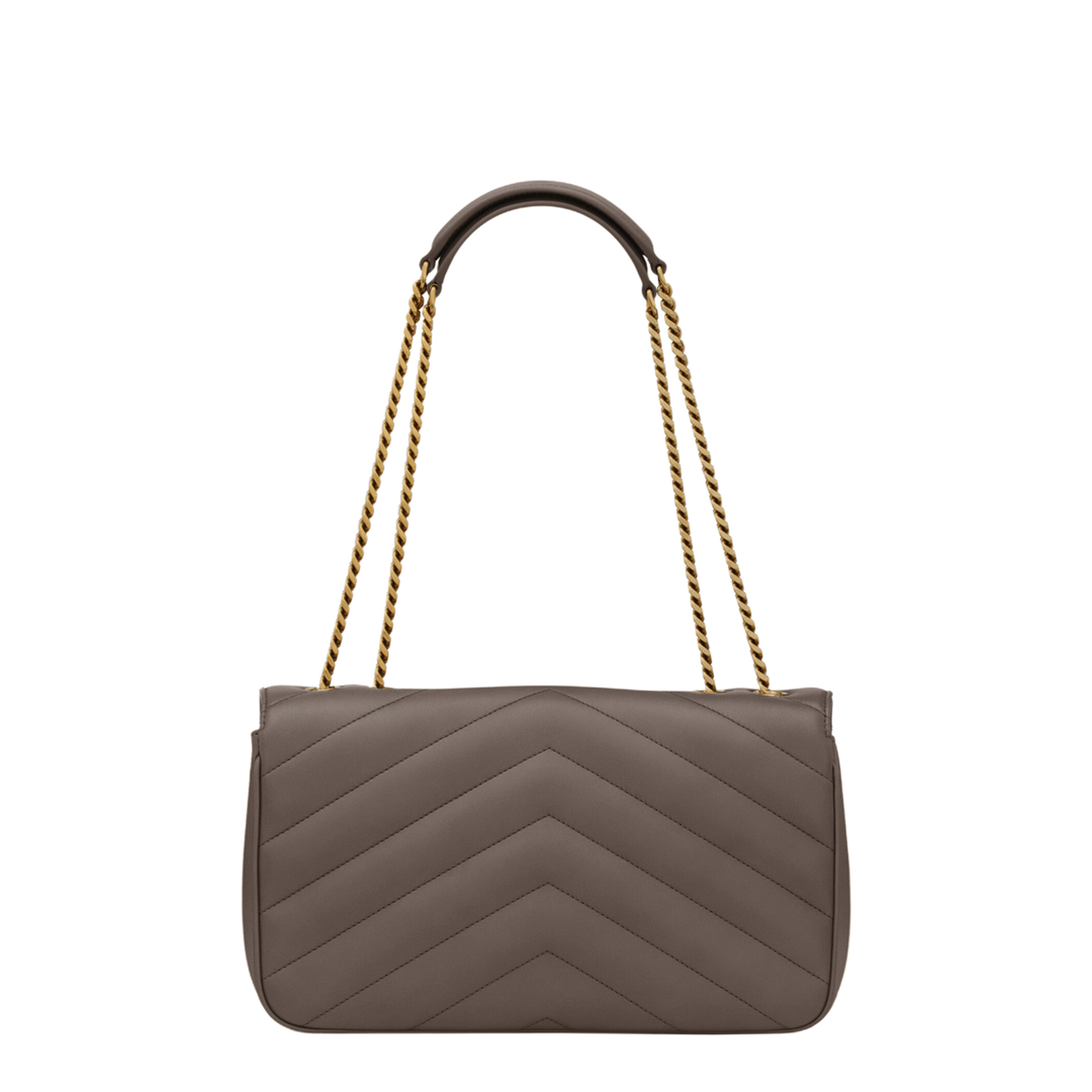 Loulou Medium MATELASSÉ Shoulder Bag Grey - Image 3