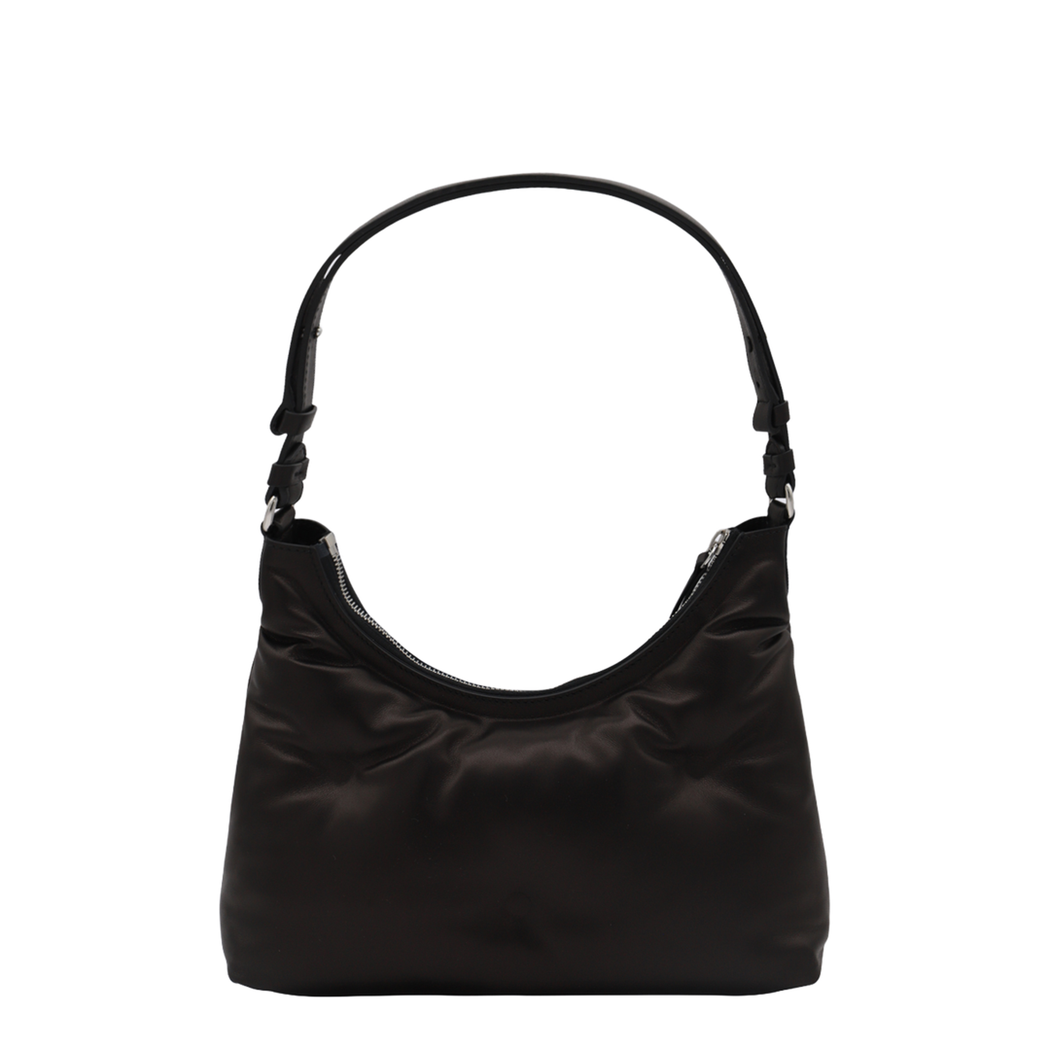 Glam Slam Small Lambskin Hobo Bag - Black - Image 4