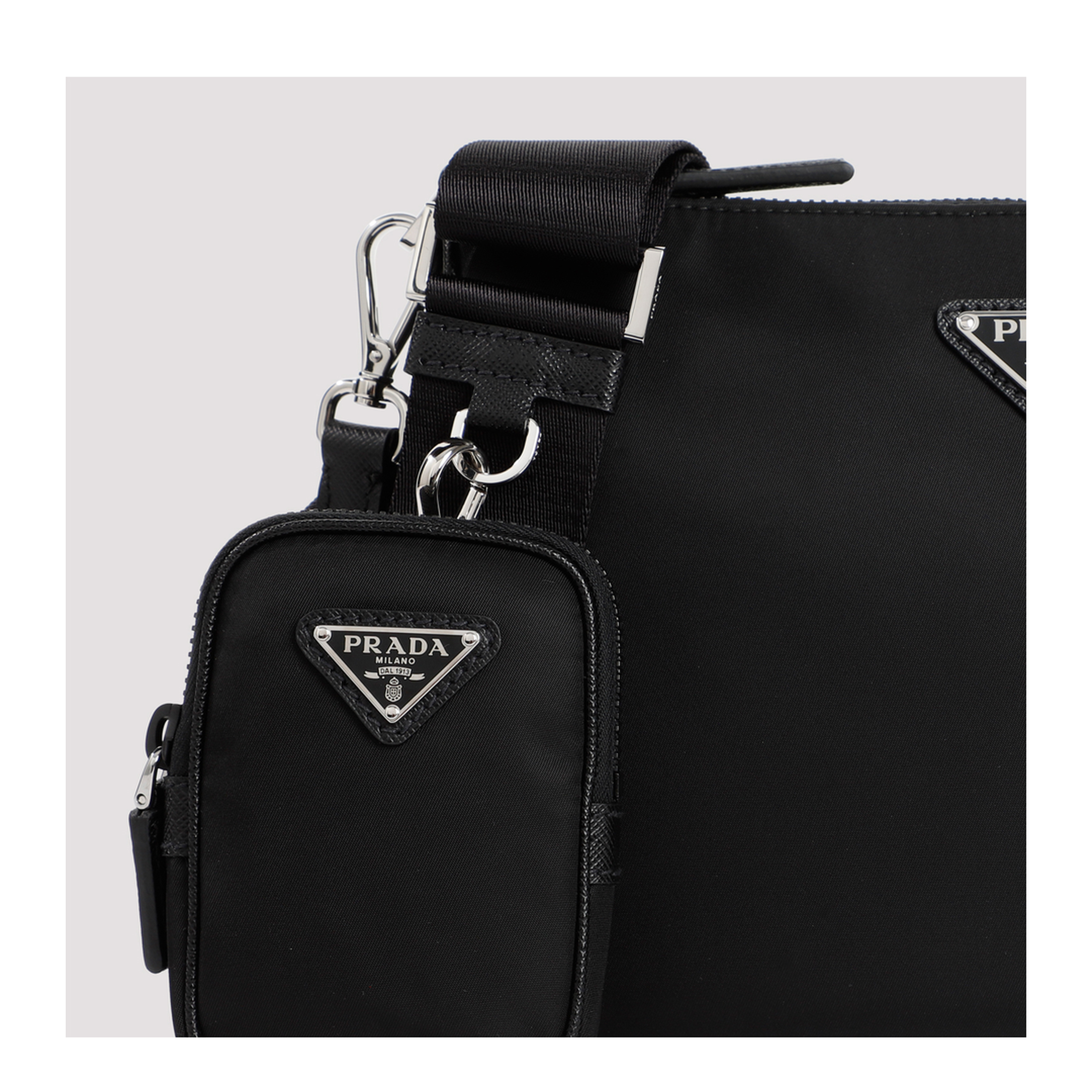 Re-Nylon Recycled Nylon Shoulder Bag - Black - Image 6