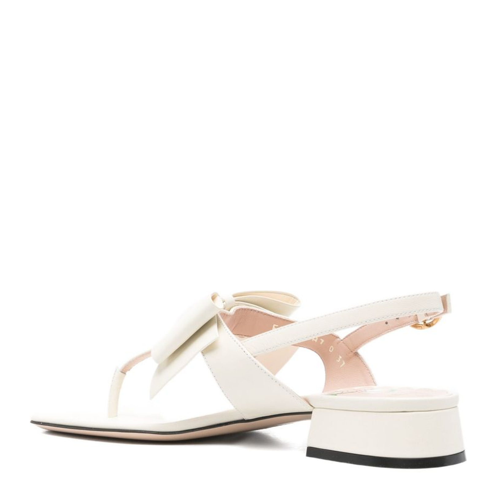 Bow Leather Thong Sandals - Image 4