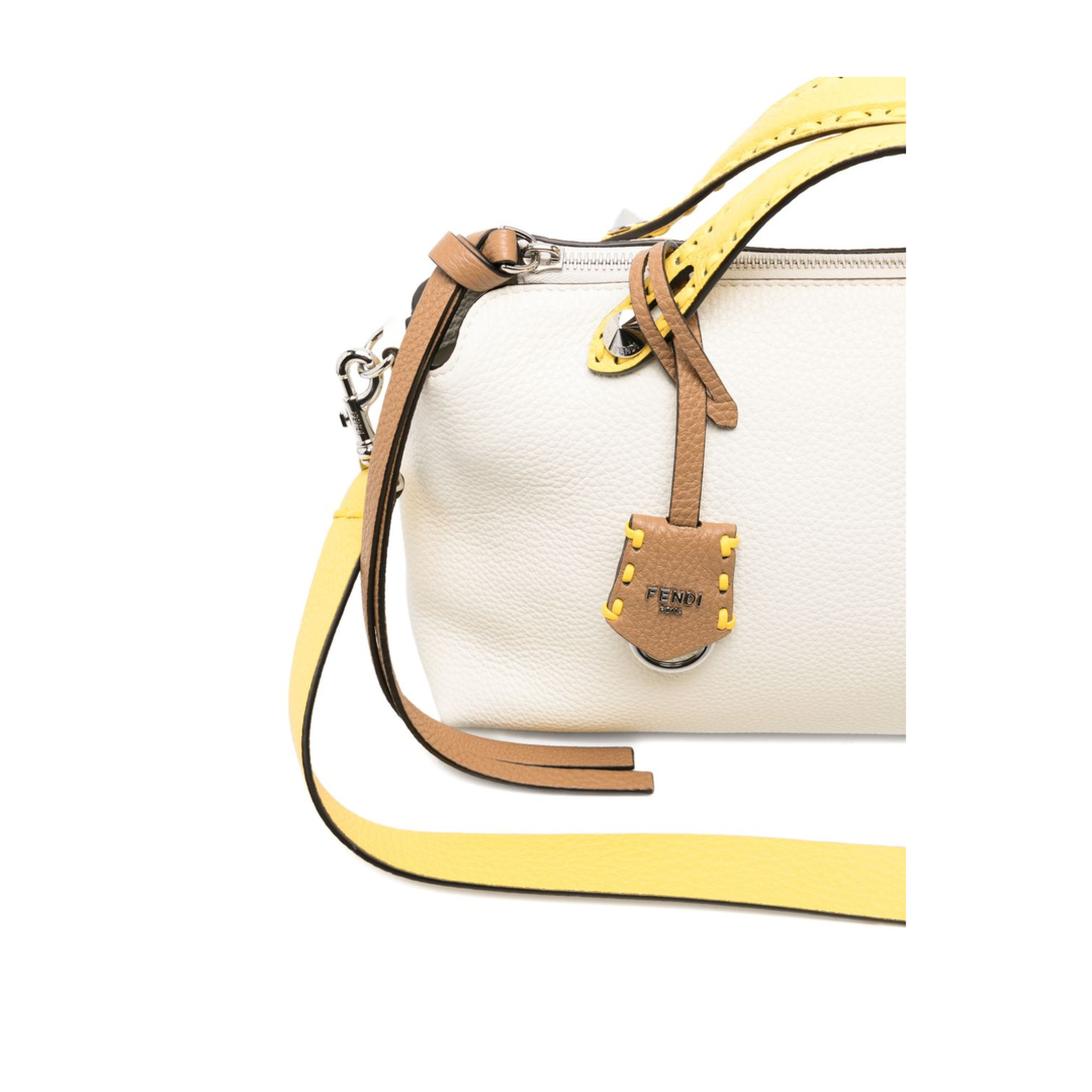 By The Way Medium Calfskin Top-Handle Bag - Ice White (Avorio) - Image 4