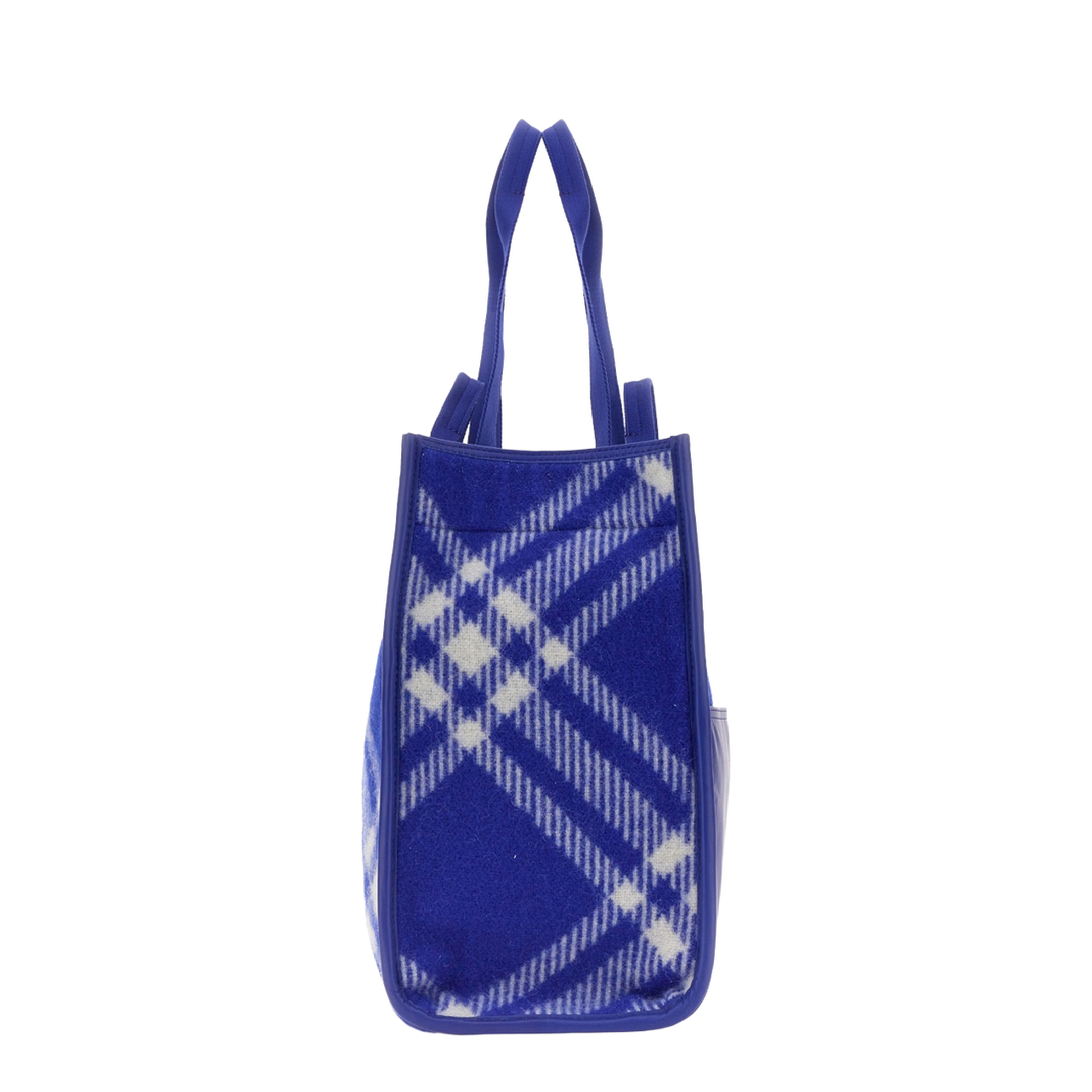 Virgin Wool Shopper Bag - Blue - Image 5