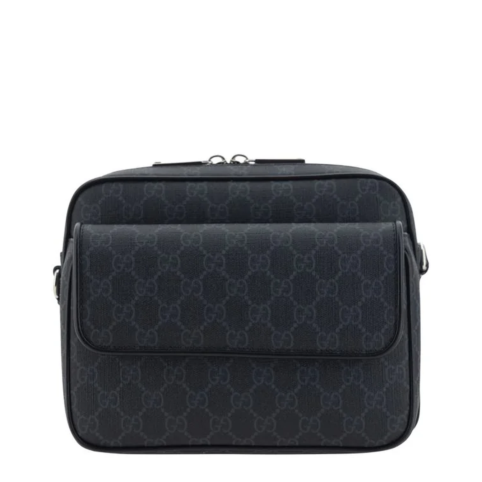 GG Black Small Leather Crossbody Bags - Black - Image 3