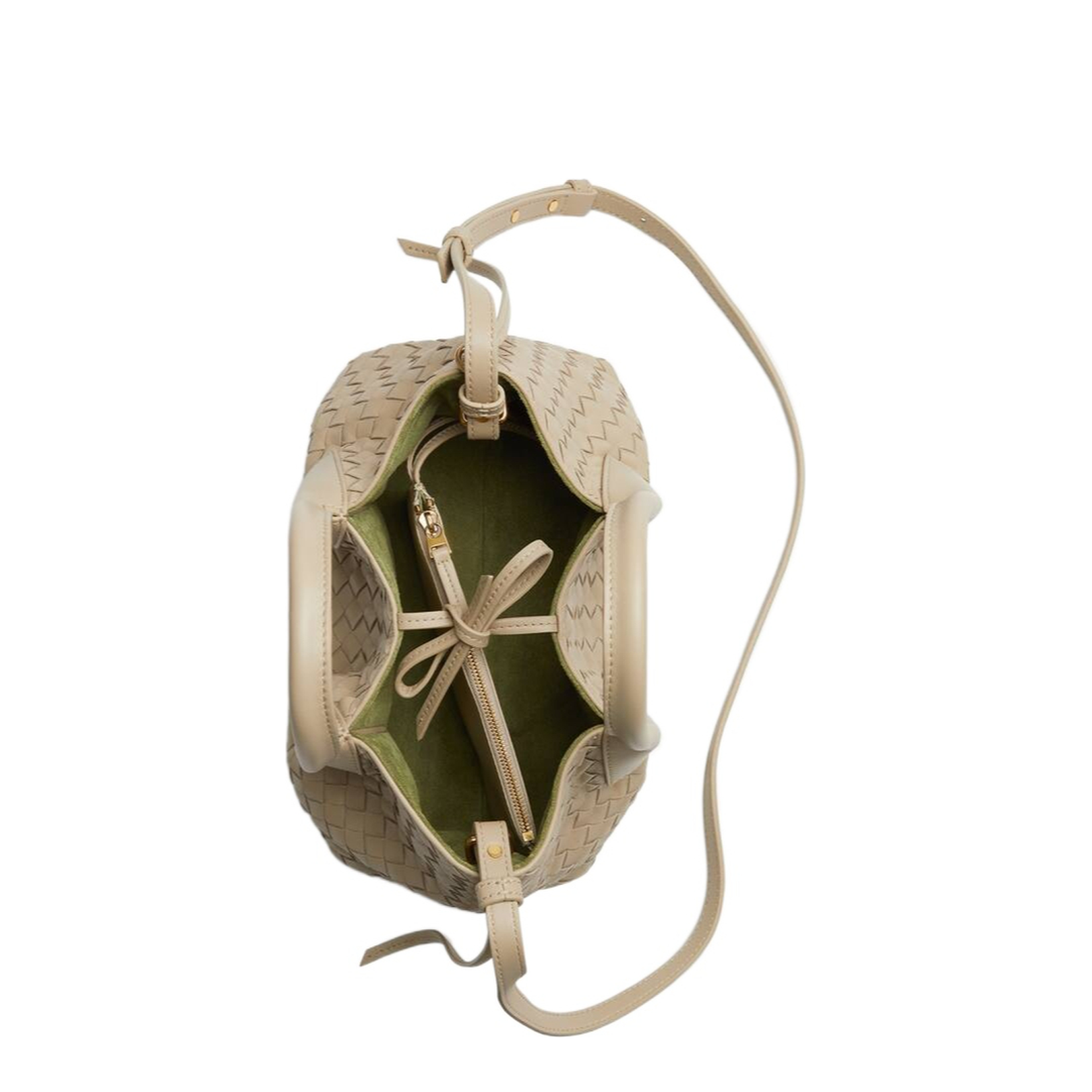 Pinacoteca Small Leather Tote Bags - Beige - Image 3