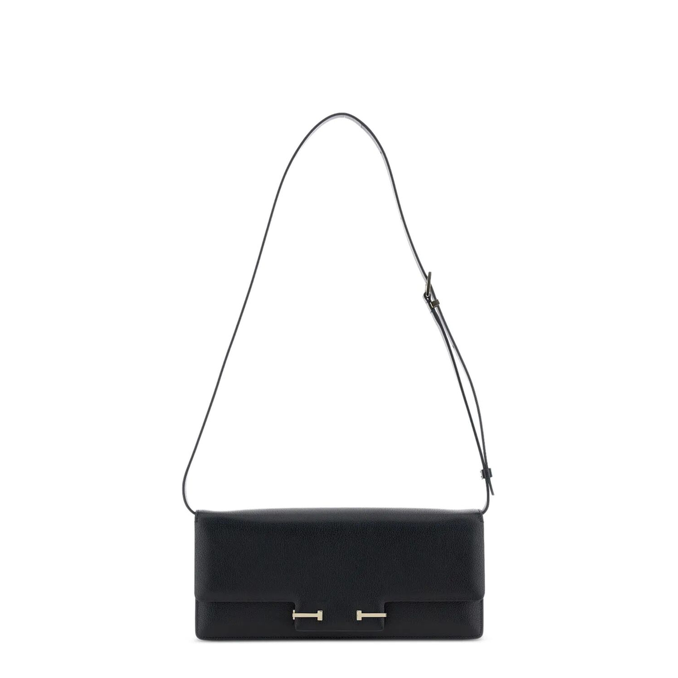 Aube Goat Skin Shoulder Bag - Black - Image 1
