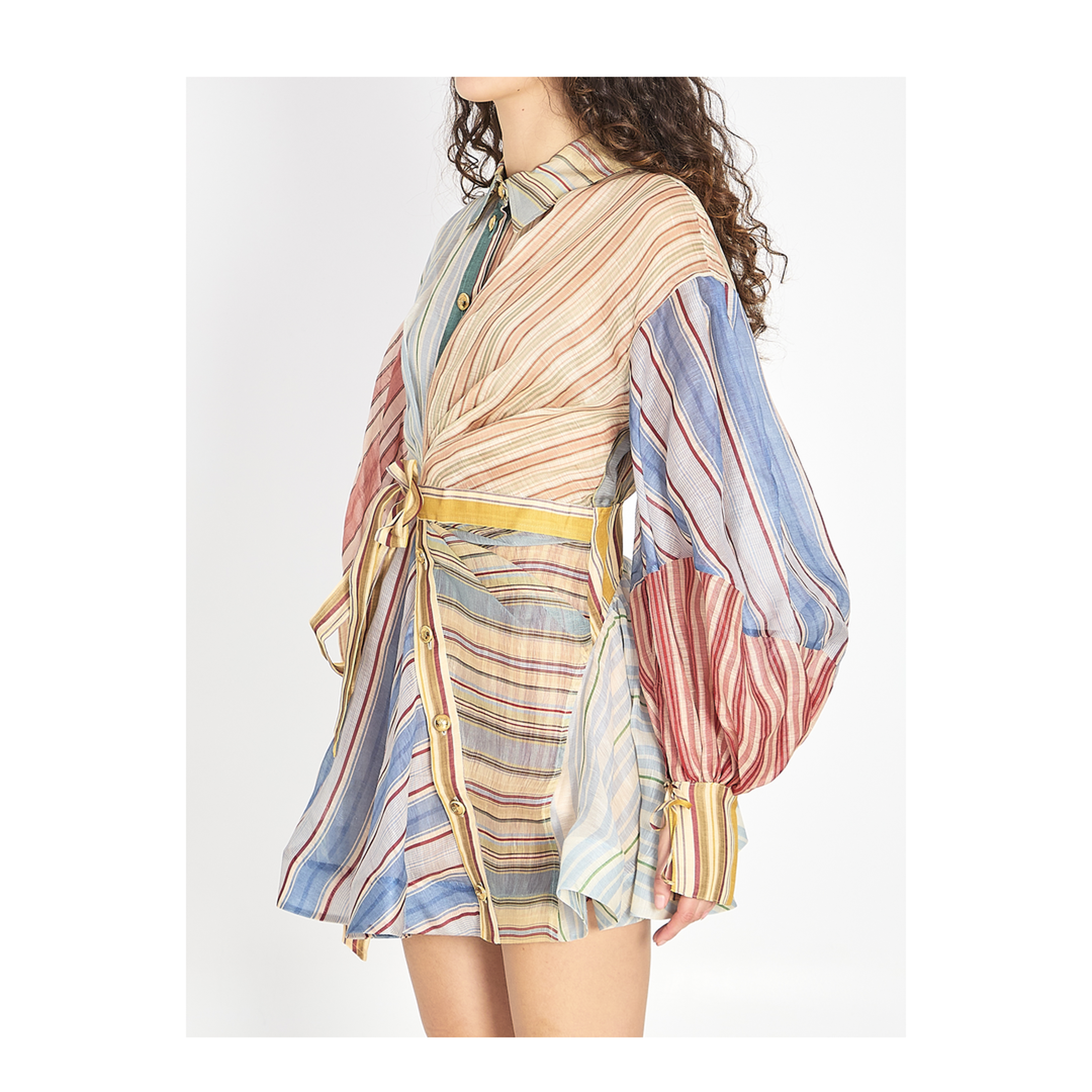 Rebellion Striped Mini Dress Spliced Stripes - Image 2