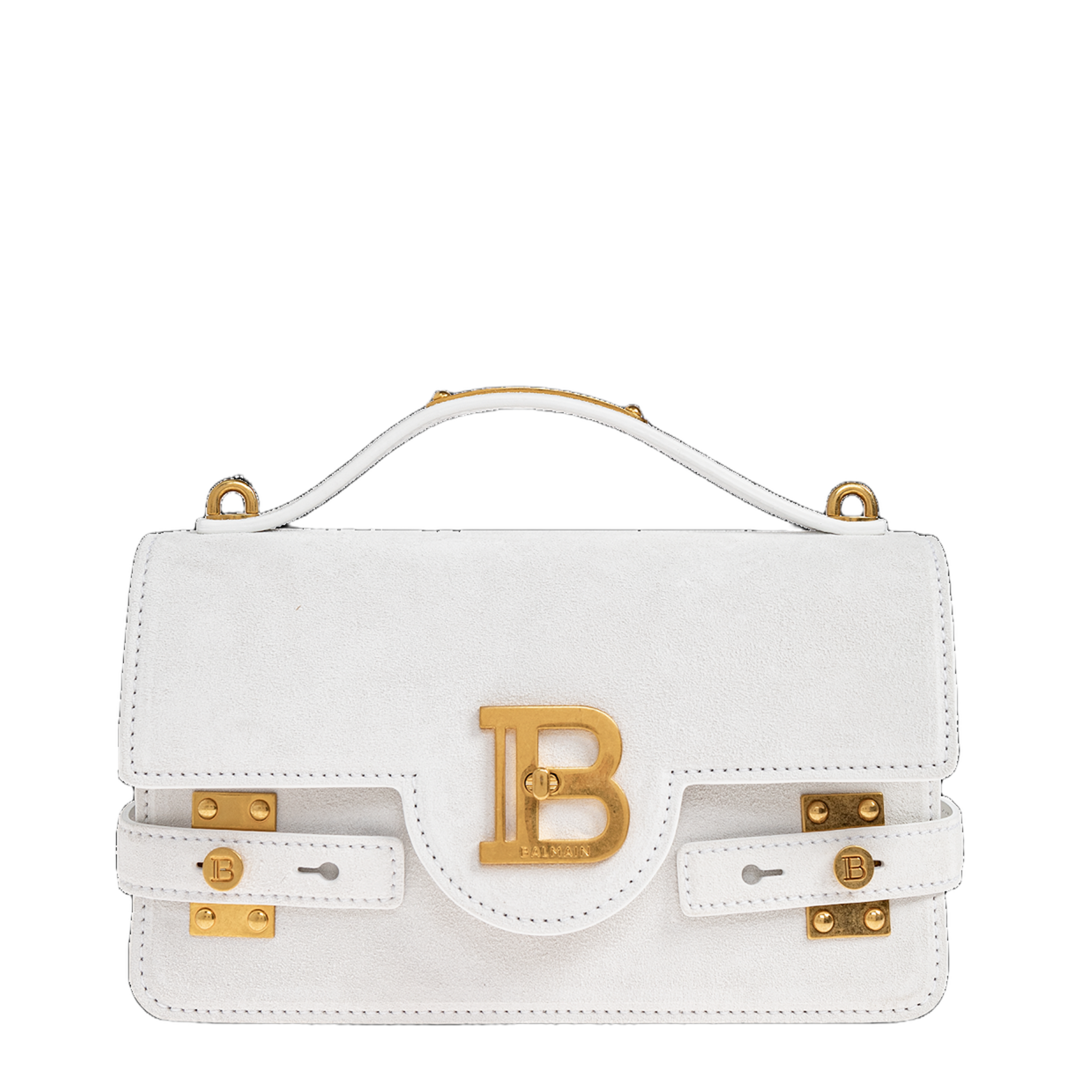 B-Buzz 24 Calfskin Handbag - White - Image 1