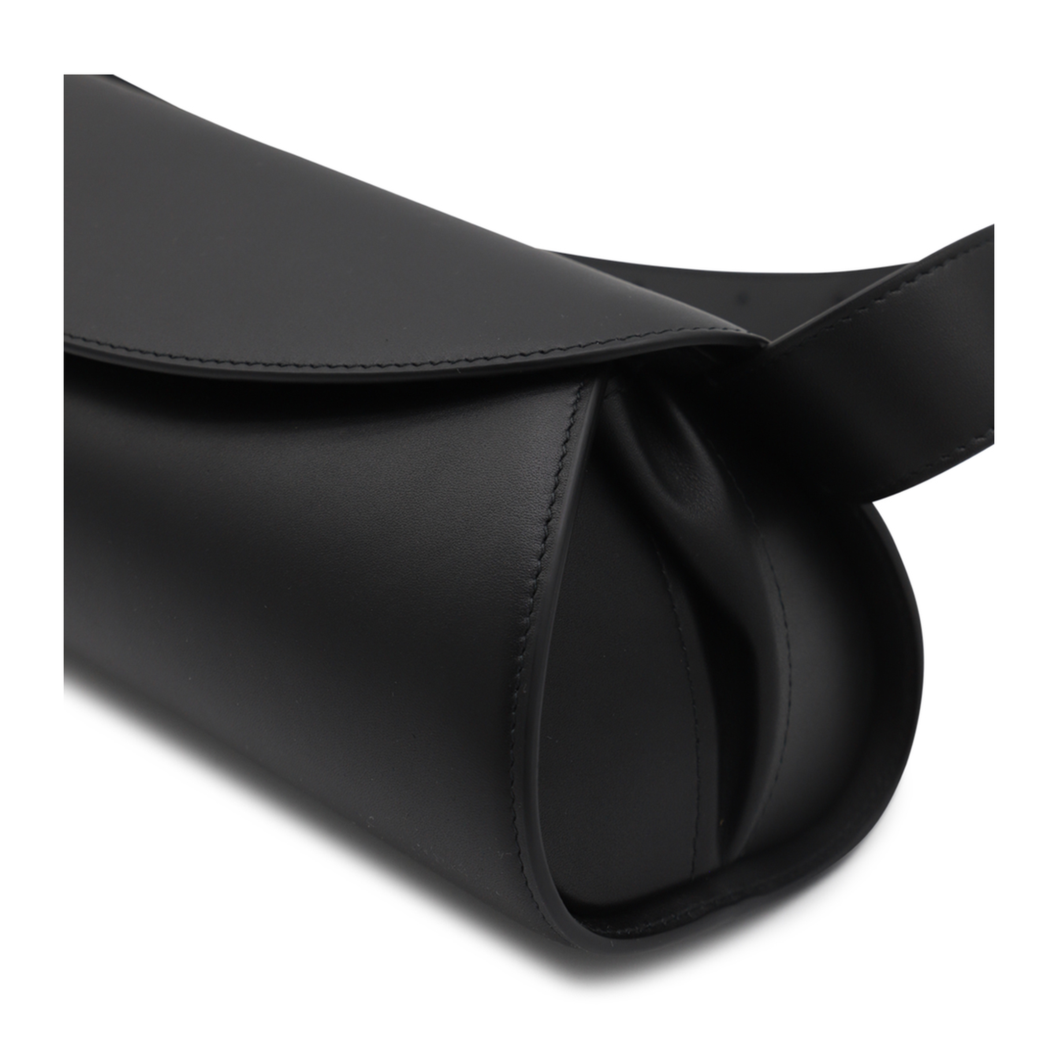 Cannolo Grande Calf Leather Shoulder Bag - Black - Image 3