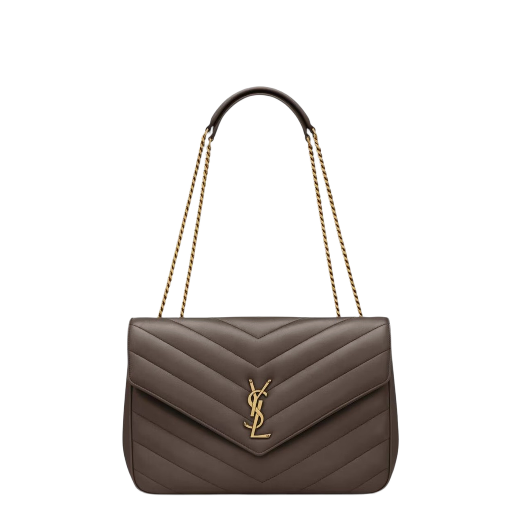 Loulou Large Matelassé Lambskin Shoulder Bag - Urban Grey - Image 1