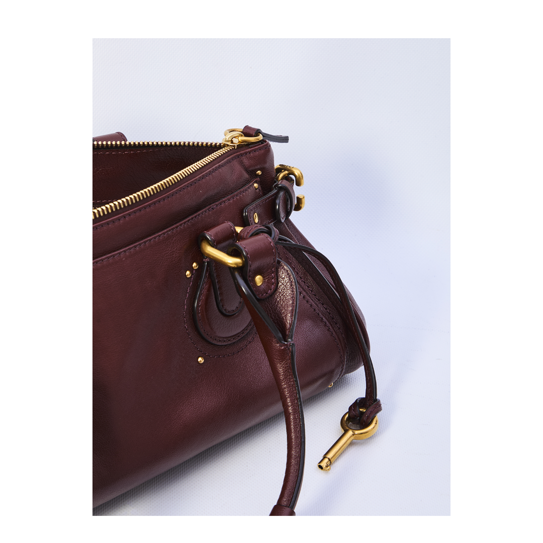 Paddington Bag in Garnet Leather - Image 4