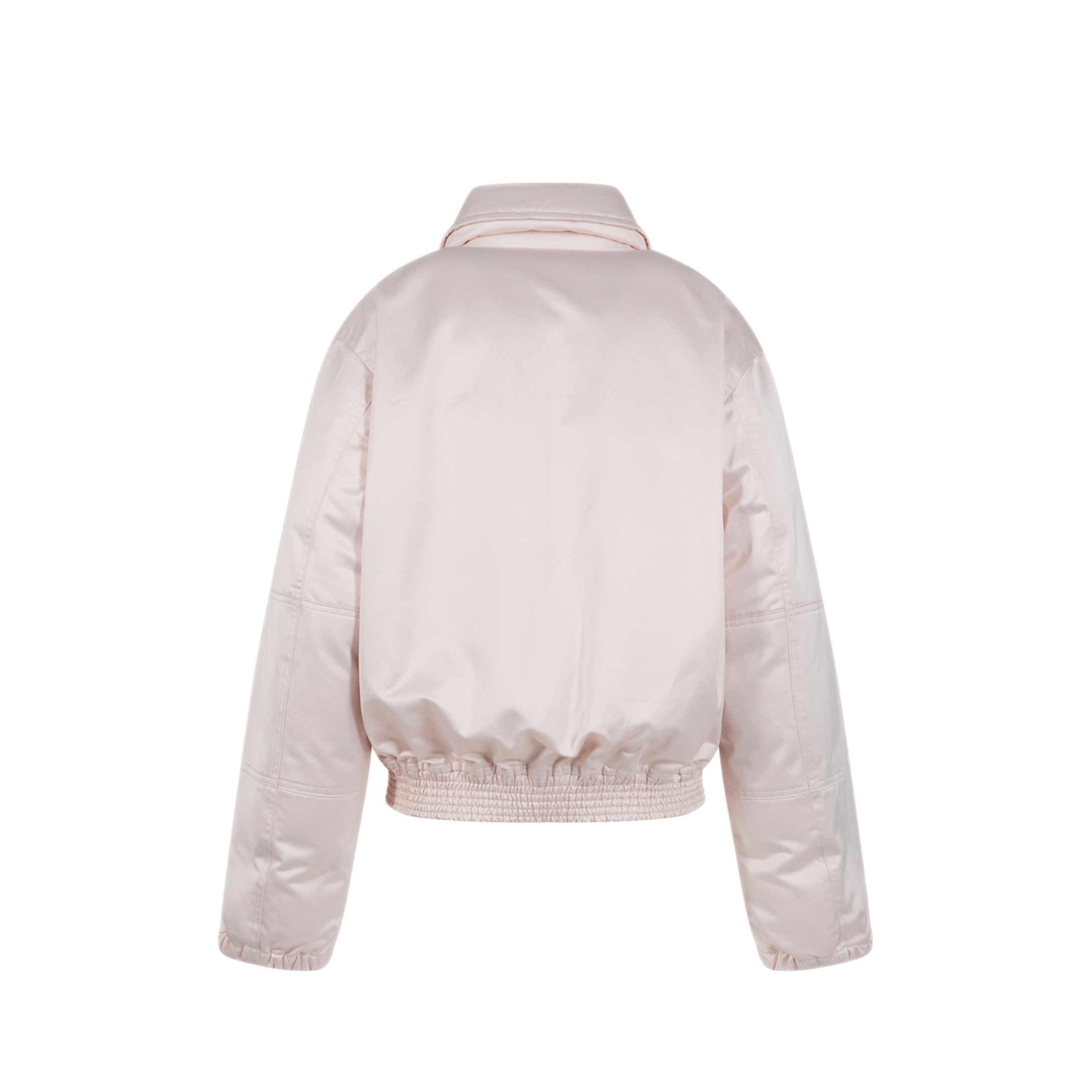 Cotton Satin Padded Bomber Jacket - Image 4