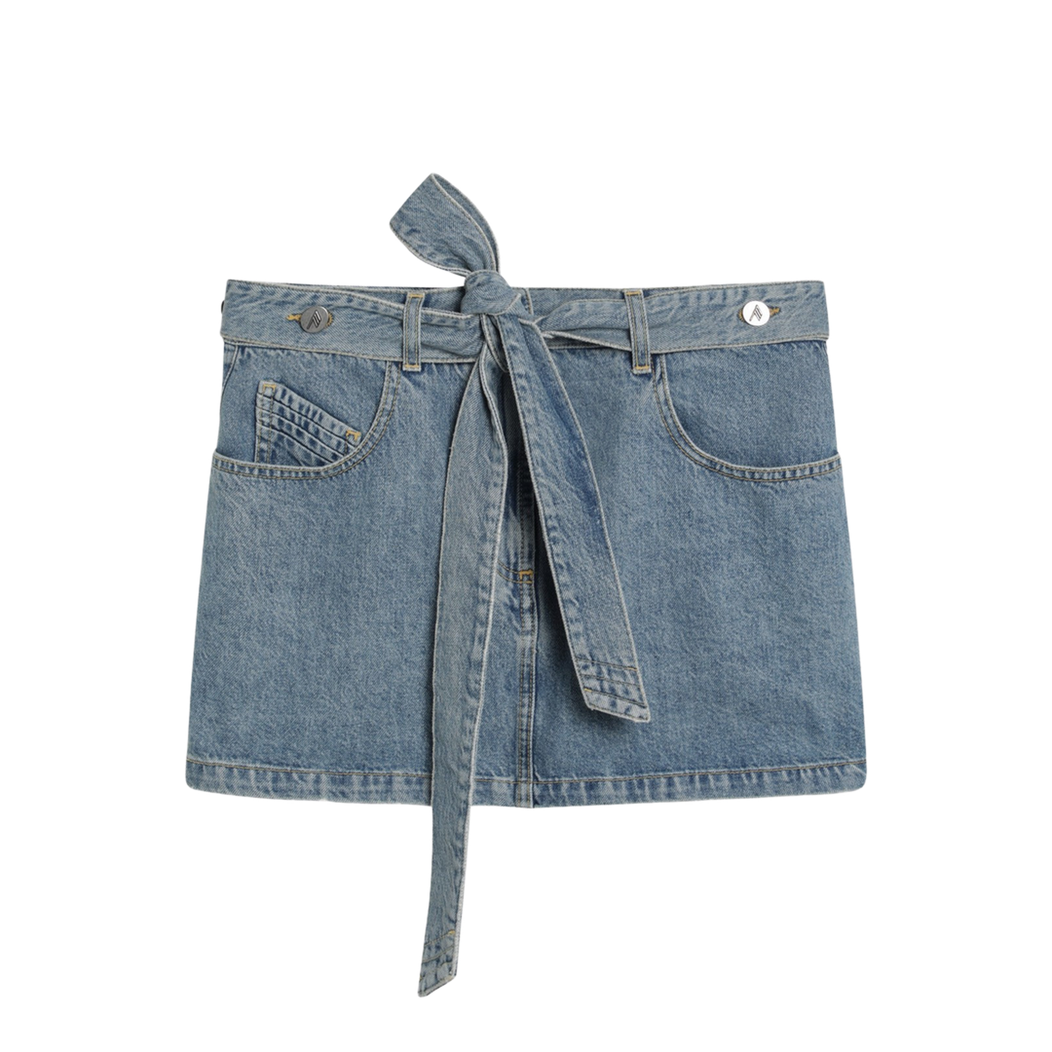 Light Blue Denim Mini Skirt - Image 1