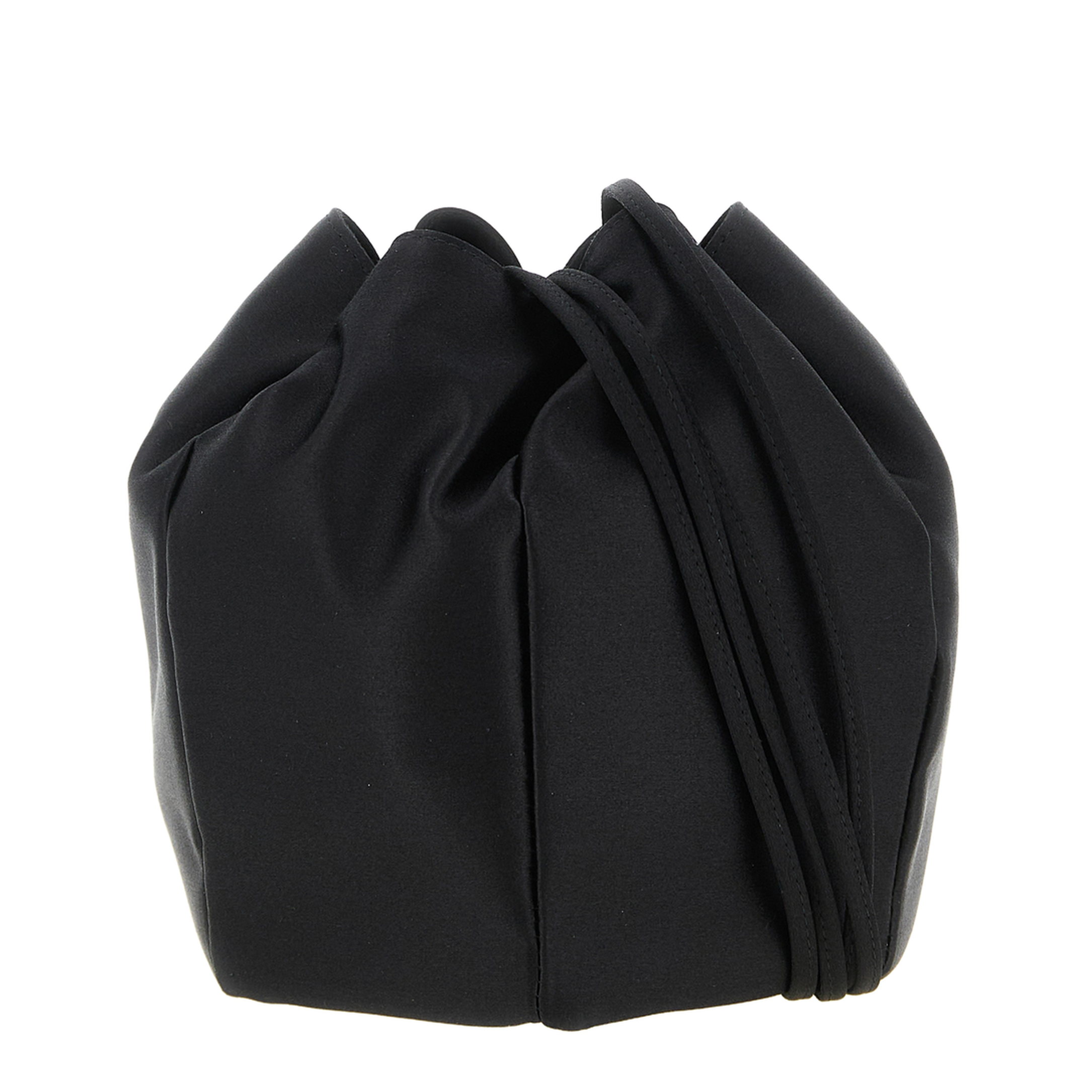 Mini Satin Bucket Bags - Black - Image 2