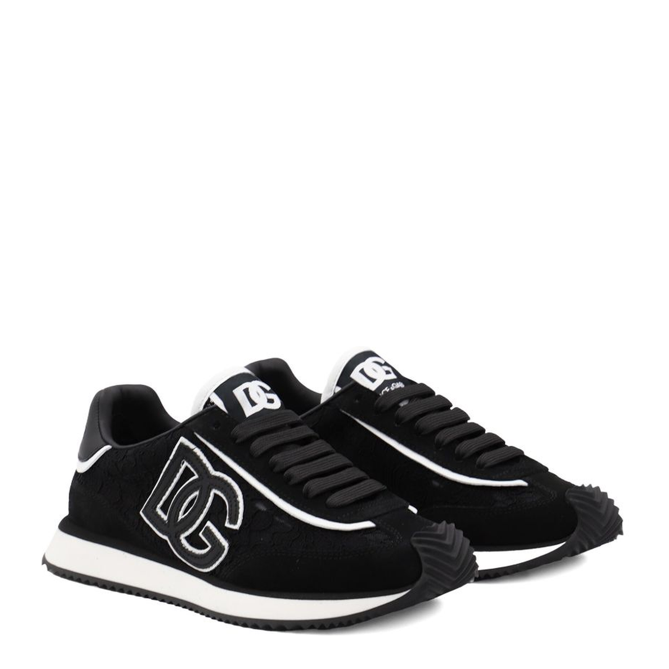 Cushion Sneakers in Calfskin and Fabric - Image 3