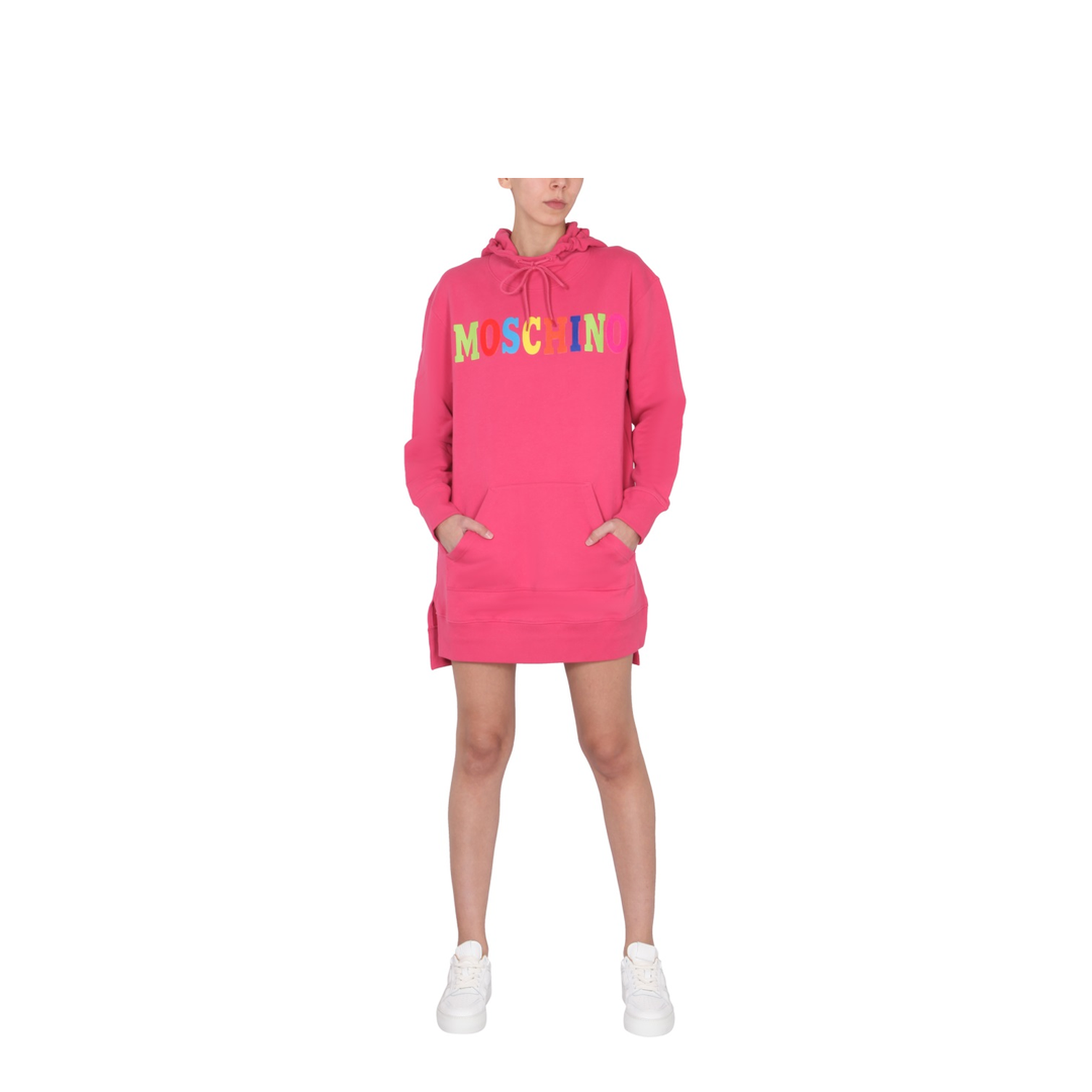 Dress with Multicolor Flocked Logo - Image 2