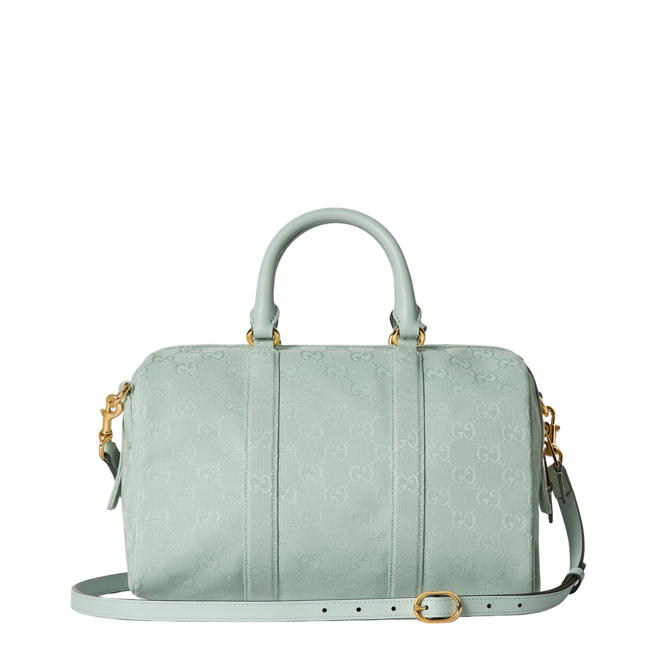 Ophidia Medium GG Canvas Boston Bag - Icy Blue - Image 4