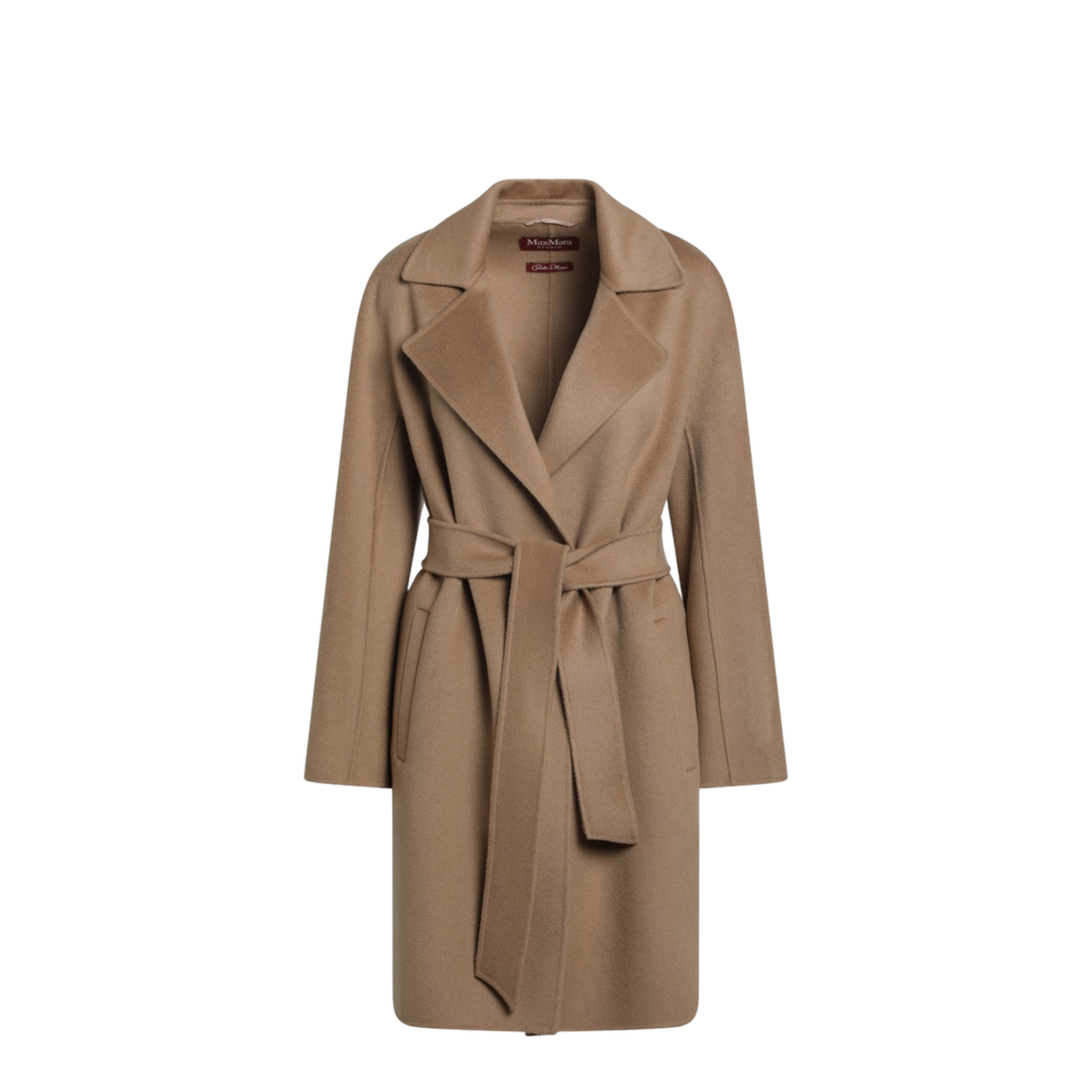 Camel Wrap Coat in Cashmere and Wool - Image 1