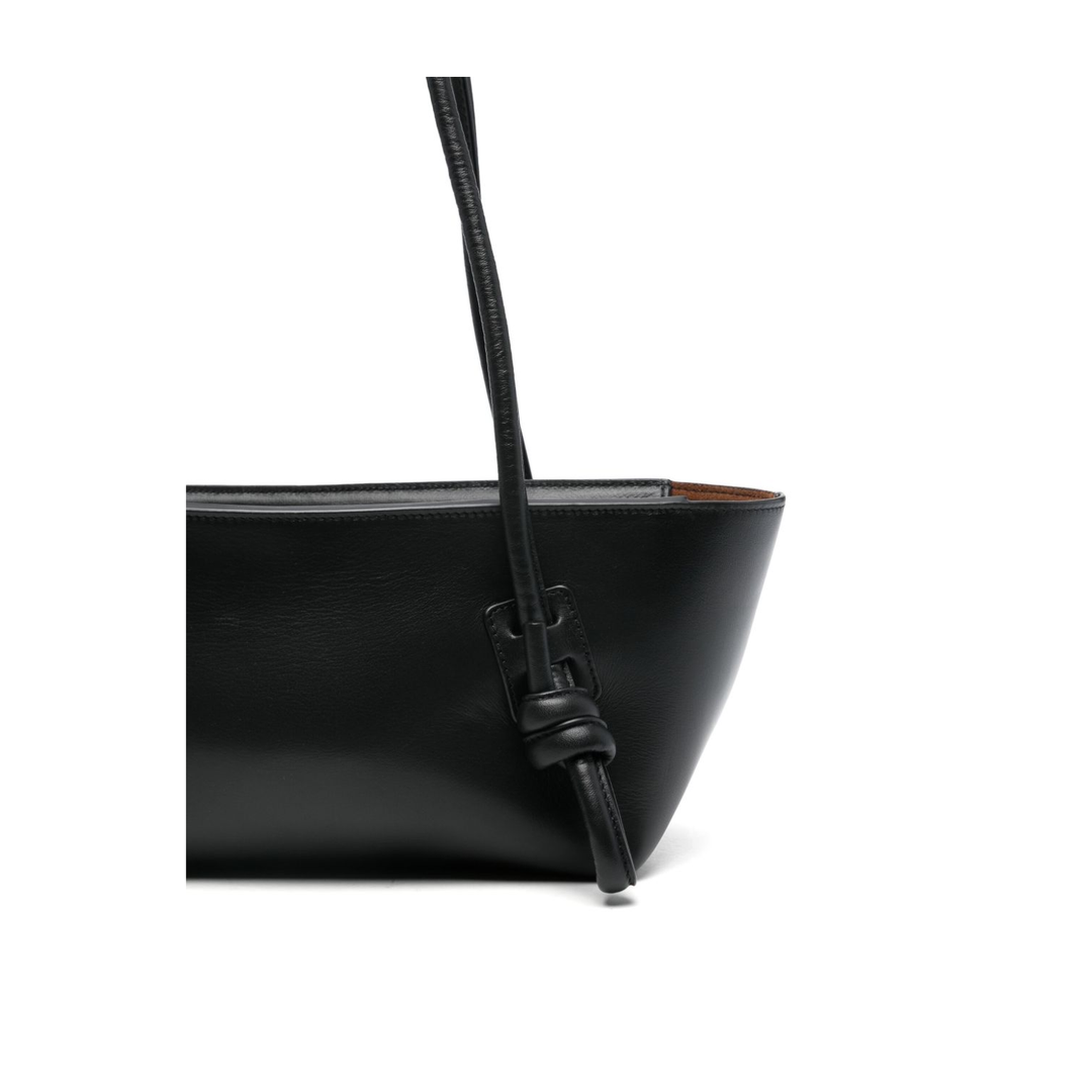 Fleca Cow Leather Shoulder Bag - Black - Image 5