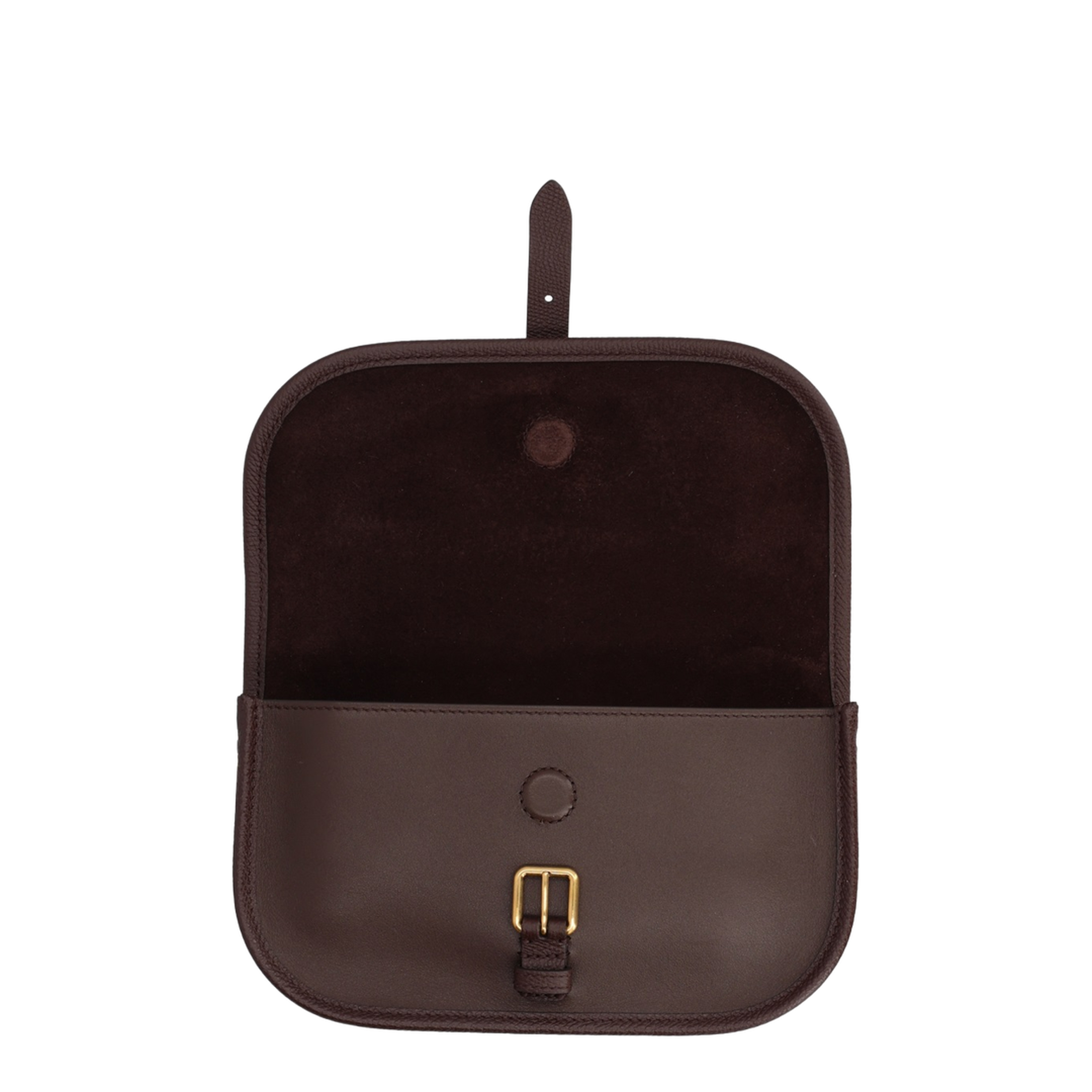 Antibes Small Calfskin Shoulder Bag - Oak Brown - Image 3