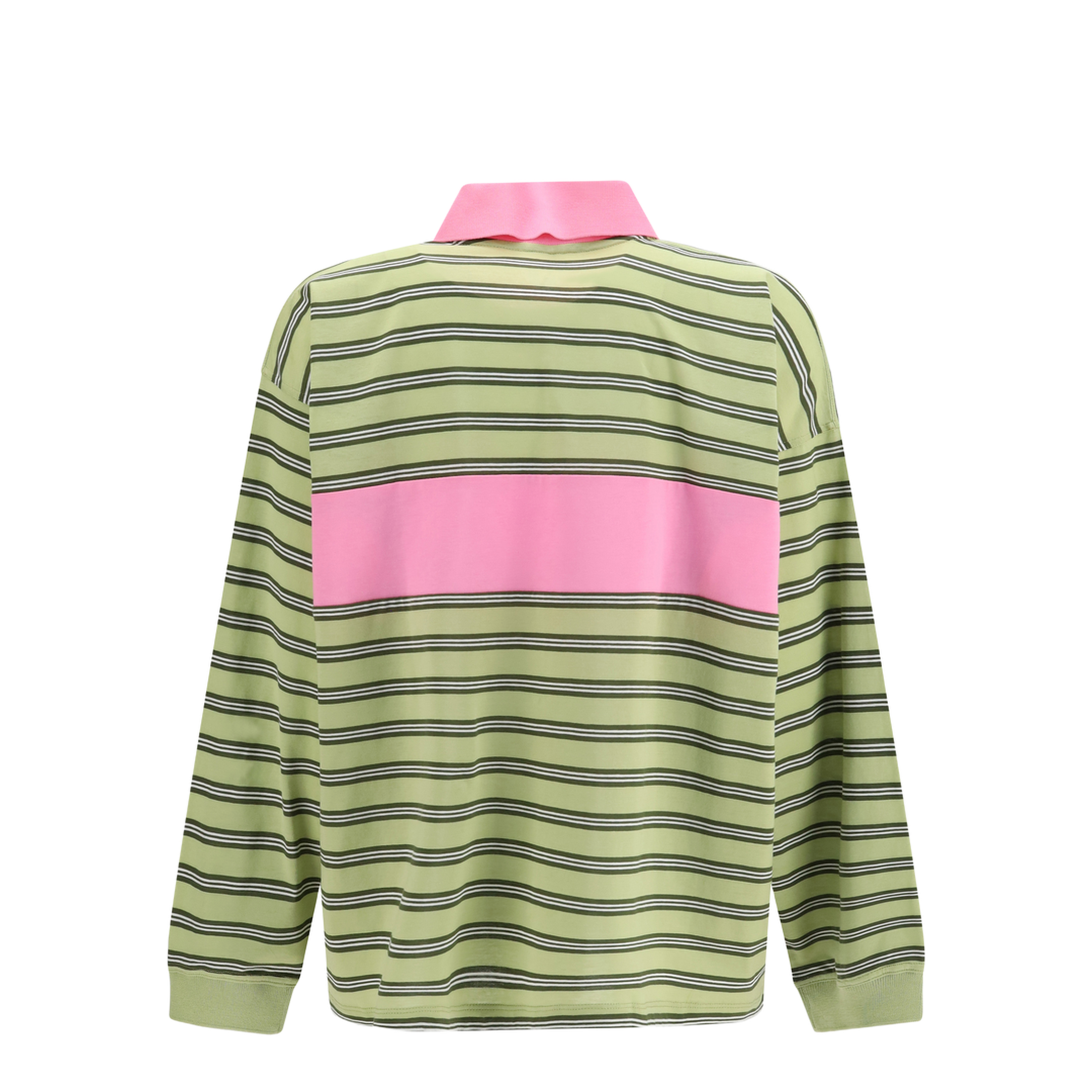 Striped Intarsia Cotton Polo with Embroidered Logo - Image 2
