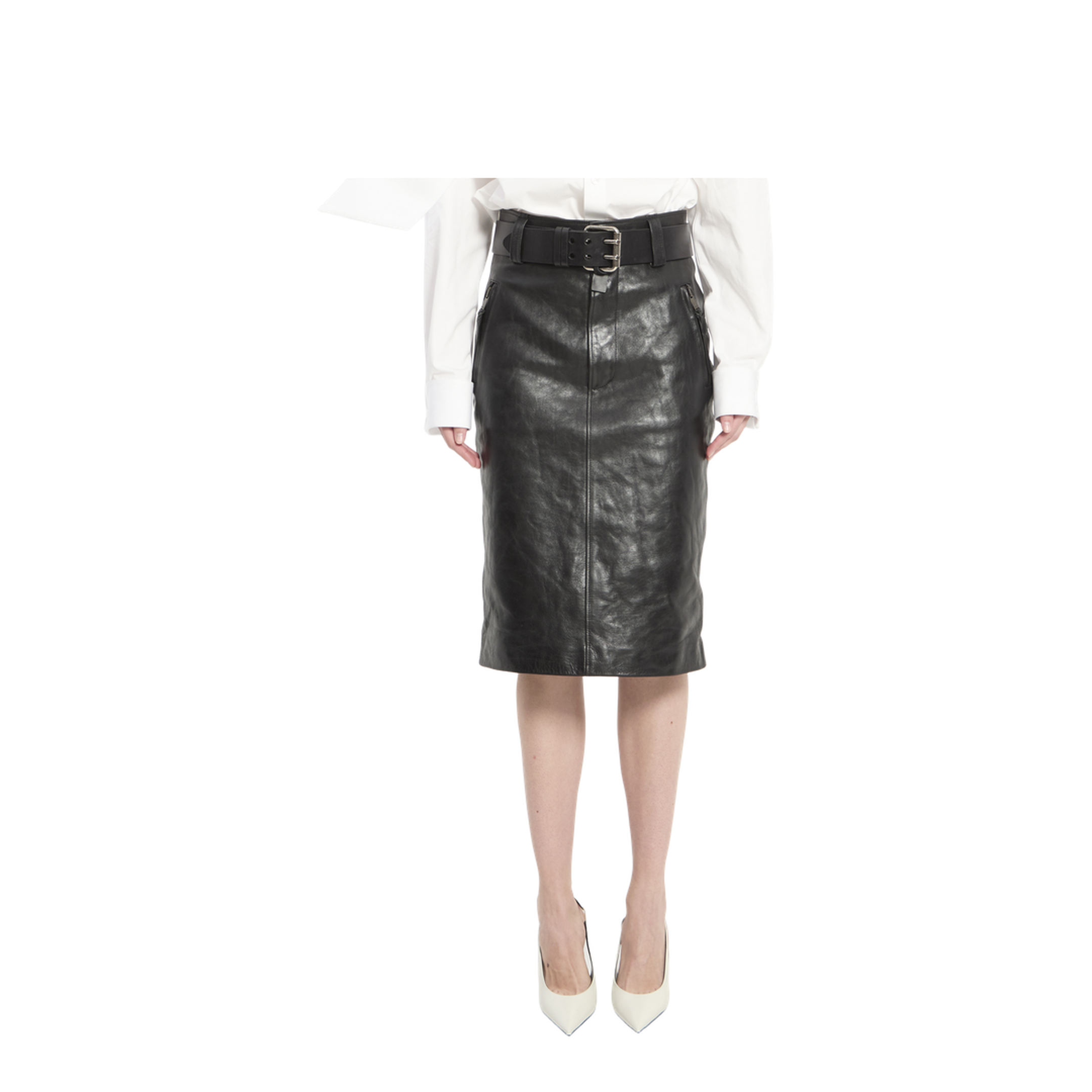 Pencil Skirt With Belt - Image 1