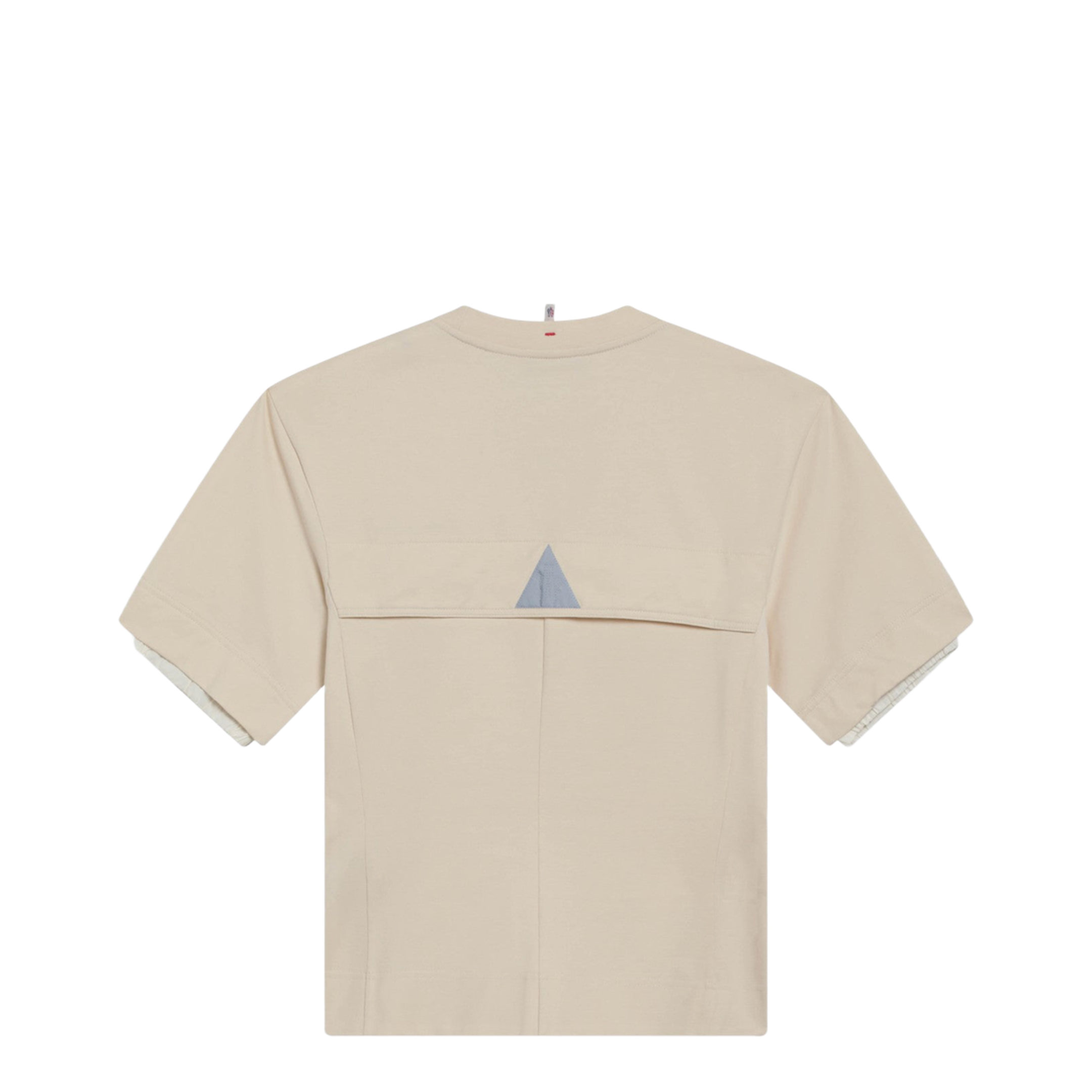 Crew Neck T-Shirt with Logo on Front and Back in Tech Fabric White - Image 2