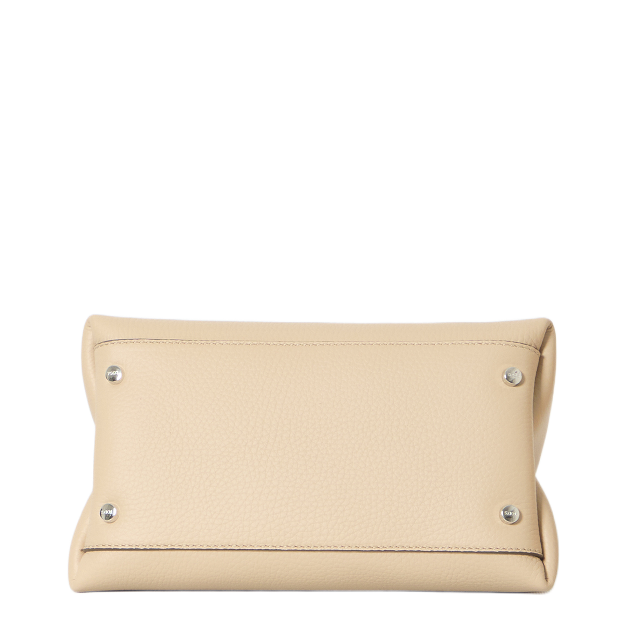 T Timeless Micro Hammered Leather Bag - Beige - Image 3
