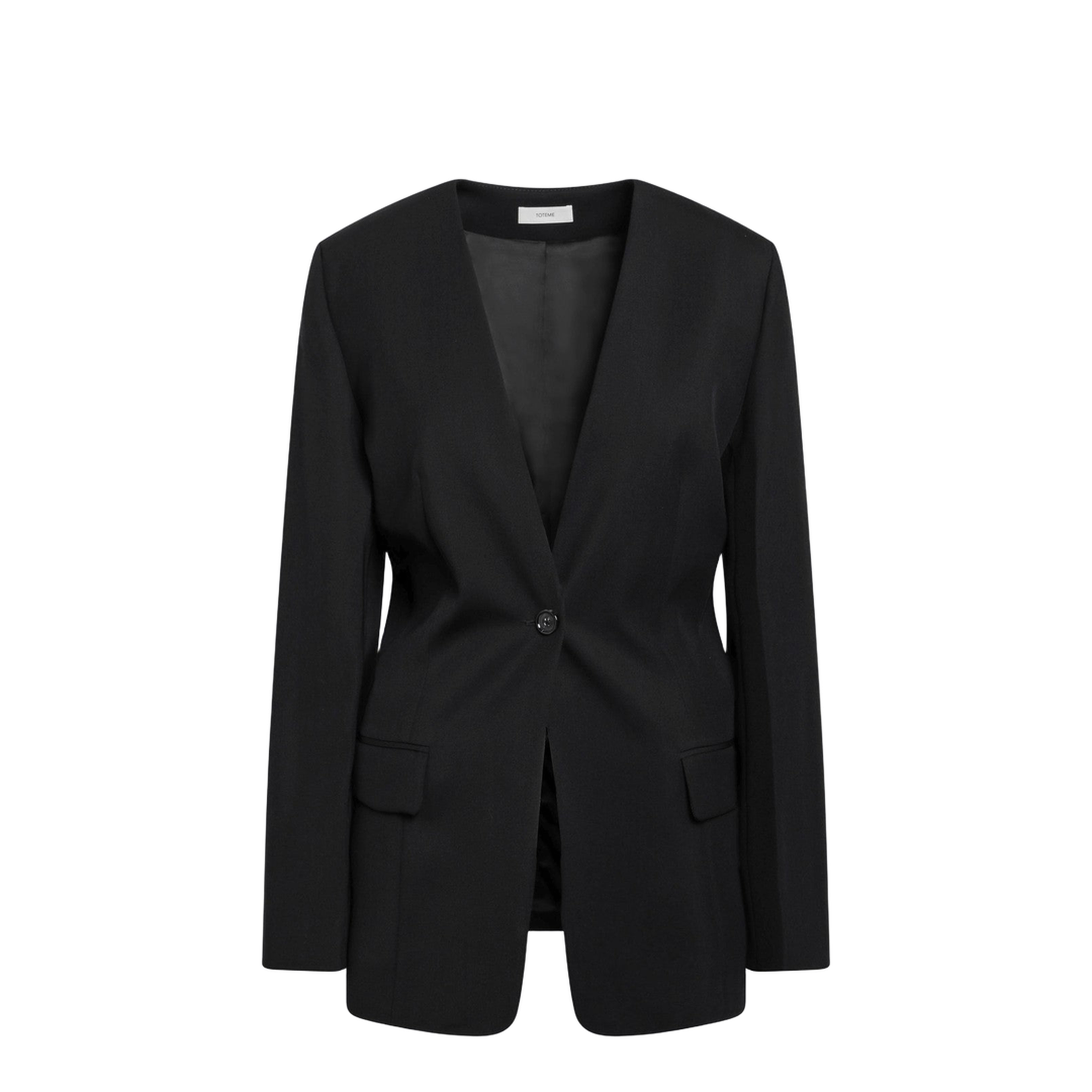 Black Wool-Blend Jacket - Image 1