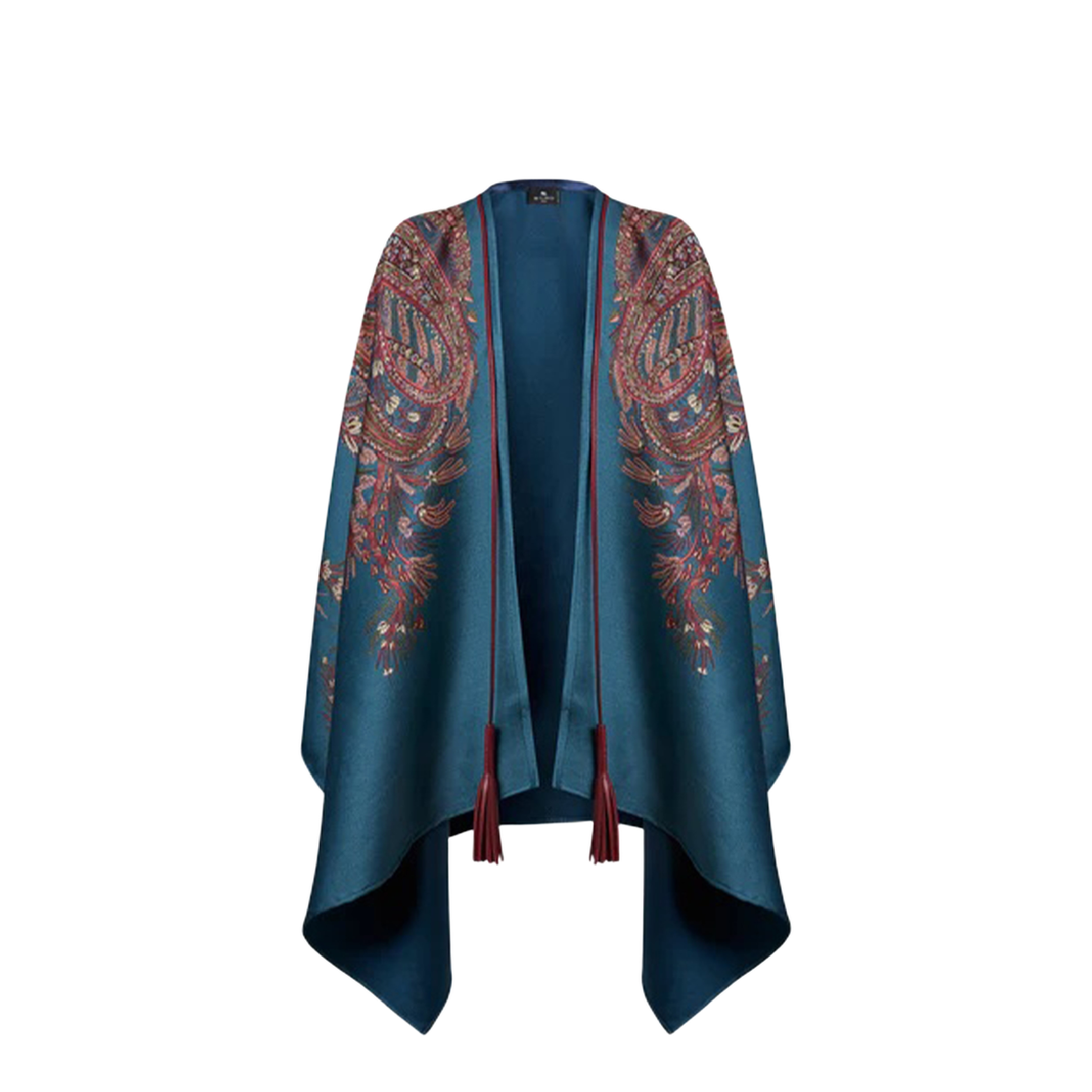 Wool Cashmere Jacquard Cape - Image 4