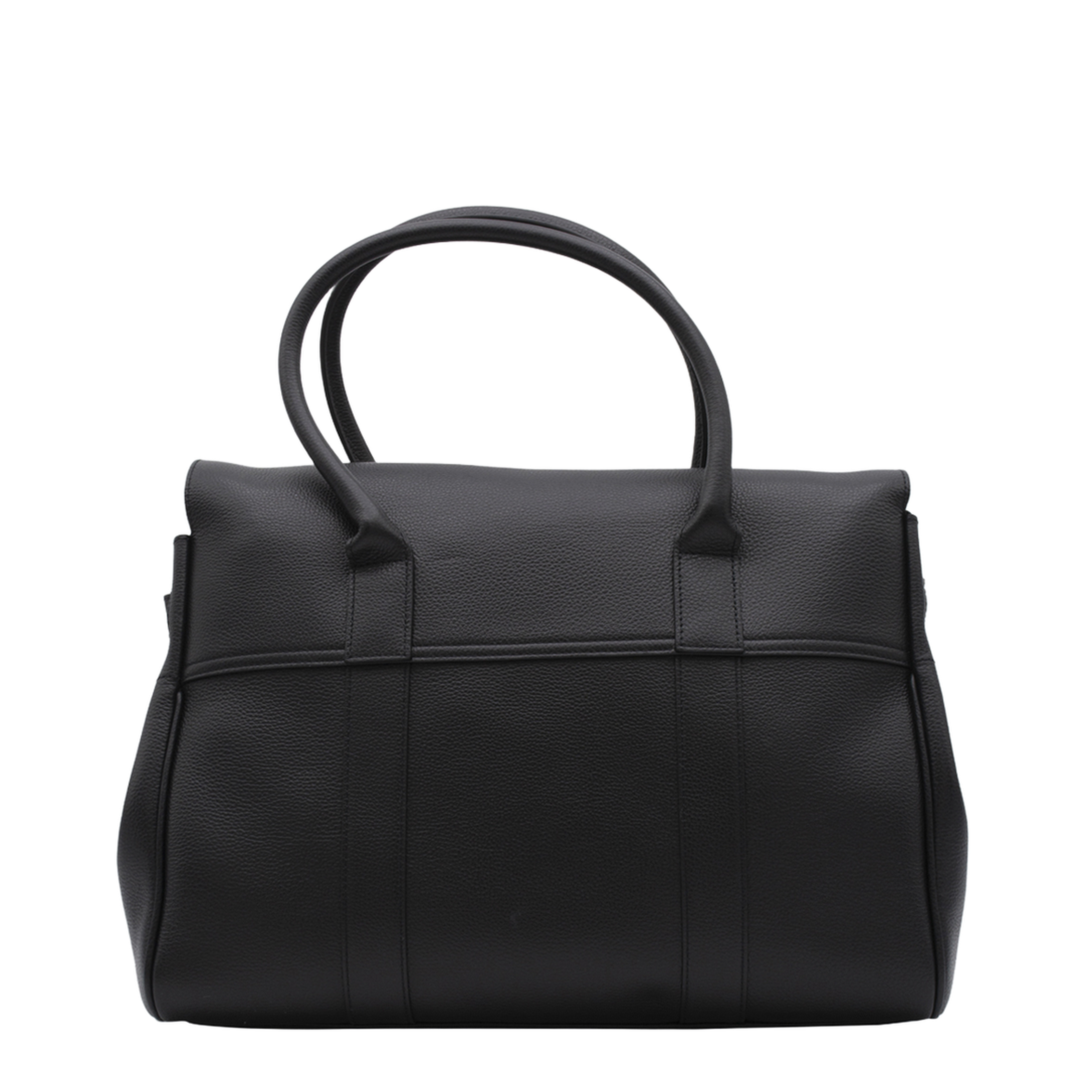Bayswater Small Grain Leather Handbag - Black - Image 2