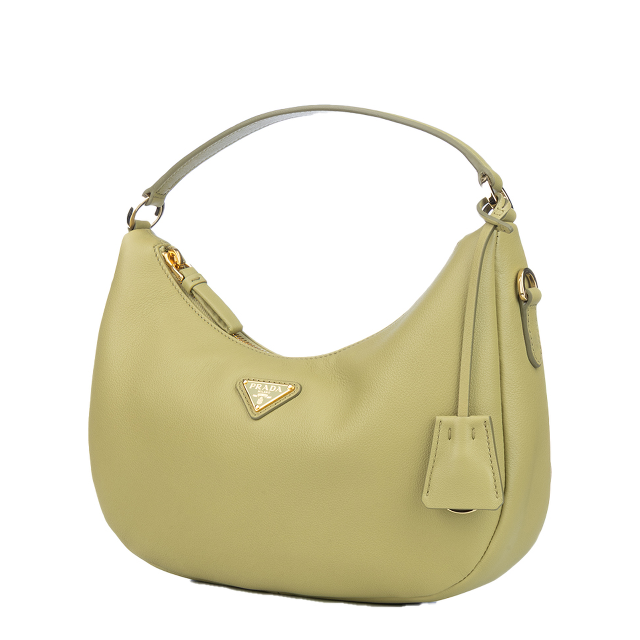 Pebble Leather Handbags - Sage Green - Image 1