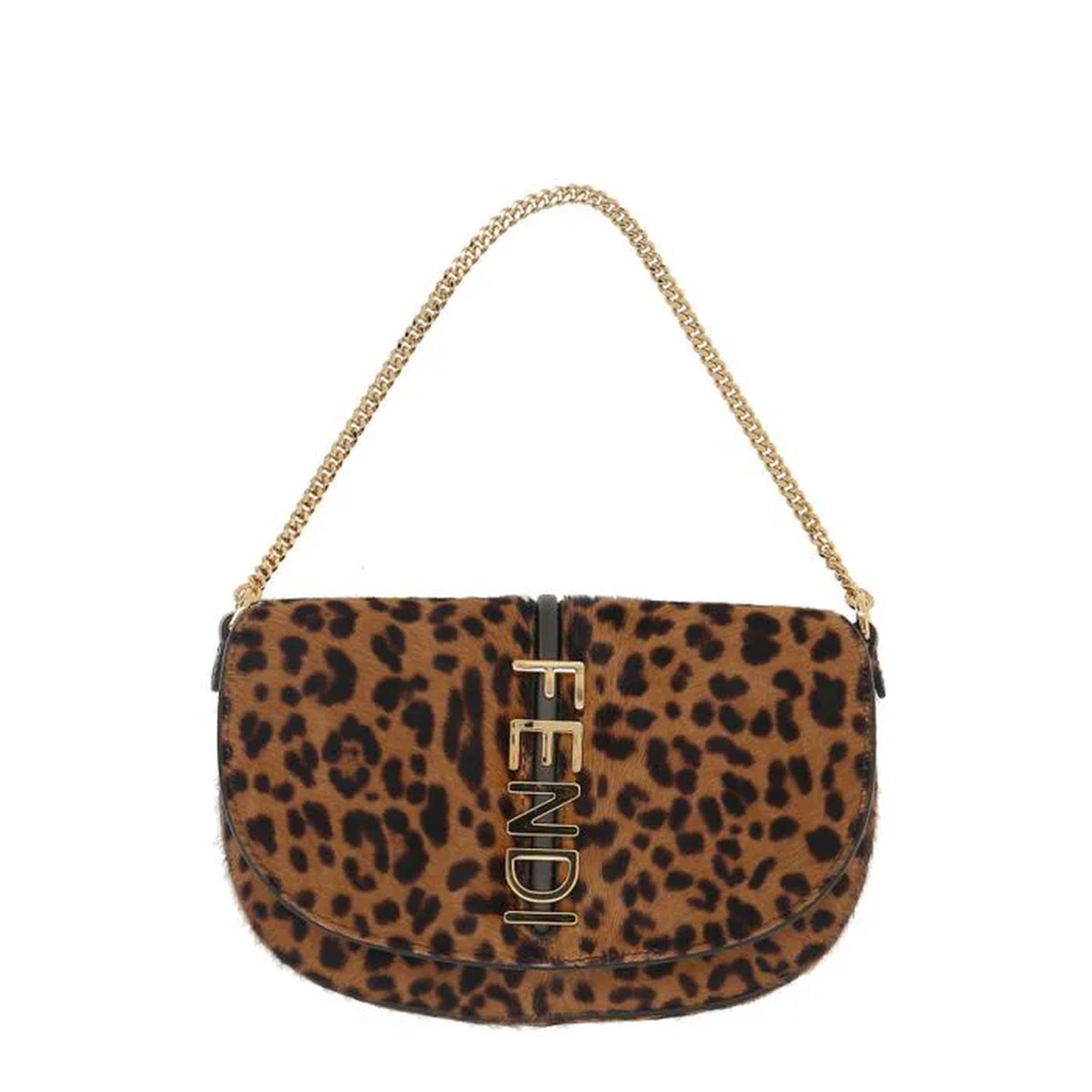 Wallet On Chain Leather Brown - Image 1