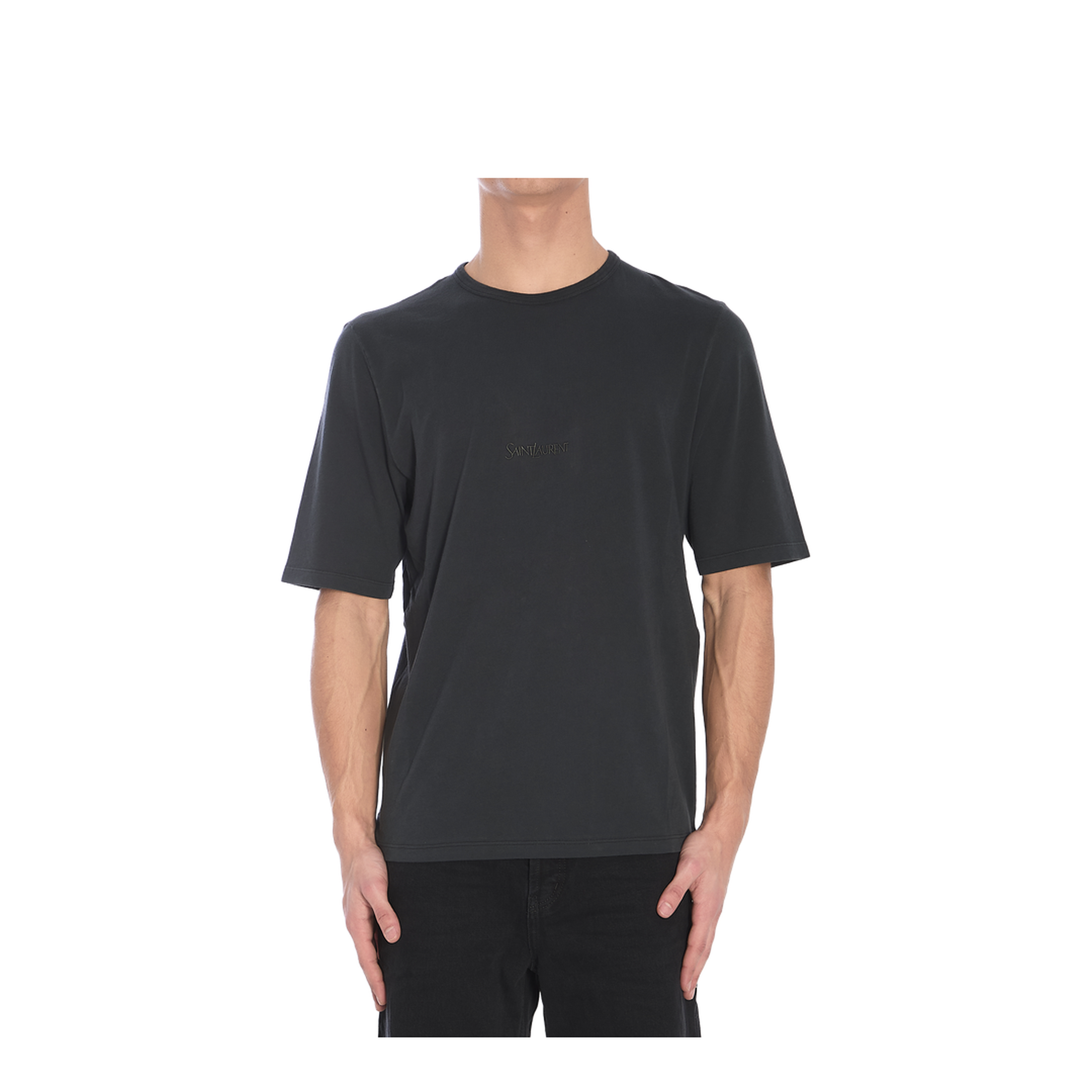 Black Crew Neck T-Shirt - Image 1